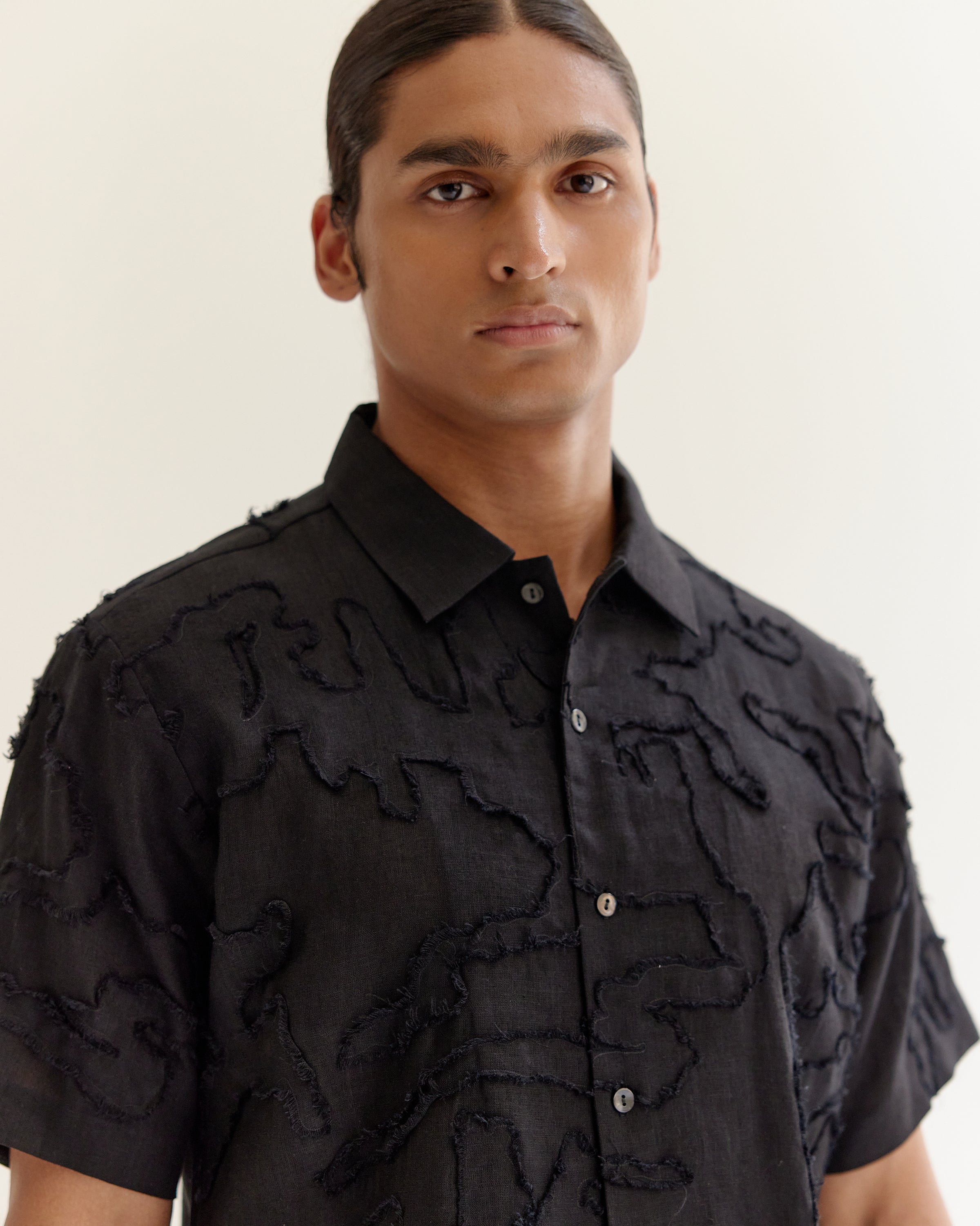 COUNTRYMADE Shirts Eroded Camo Half Shirt chemise en lin