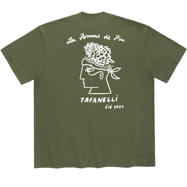 TAFANELLI T-Shirts LA POMME DE PIN t-shirt olive foncé