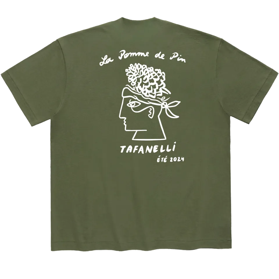 TAFANELLI T-Shirts LA POMME DE PIN t-shirt olive foncé