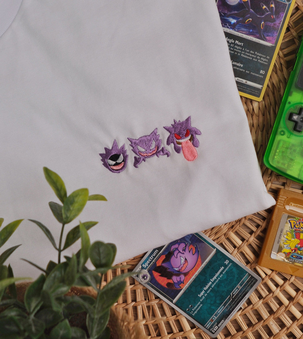 Juste Un T-shirt T-shirts Brodés Ectoplasma T-shirt blanc brodé