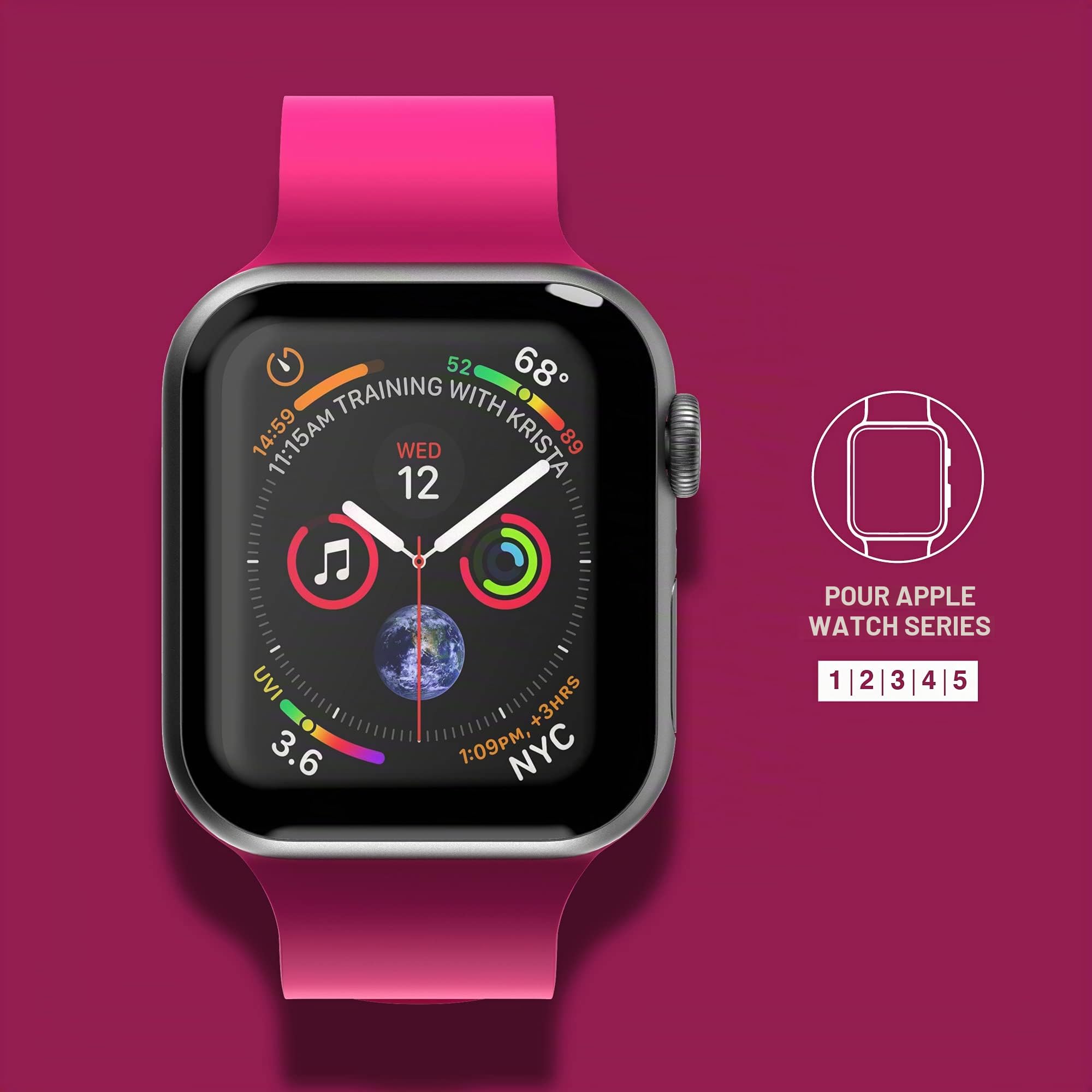 Superdry Coques de Protection bracelet montre nylon Apple Watch 42/44 mm