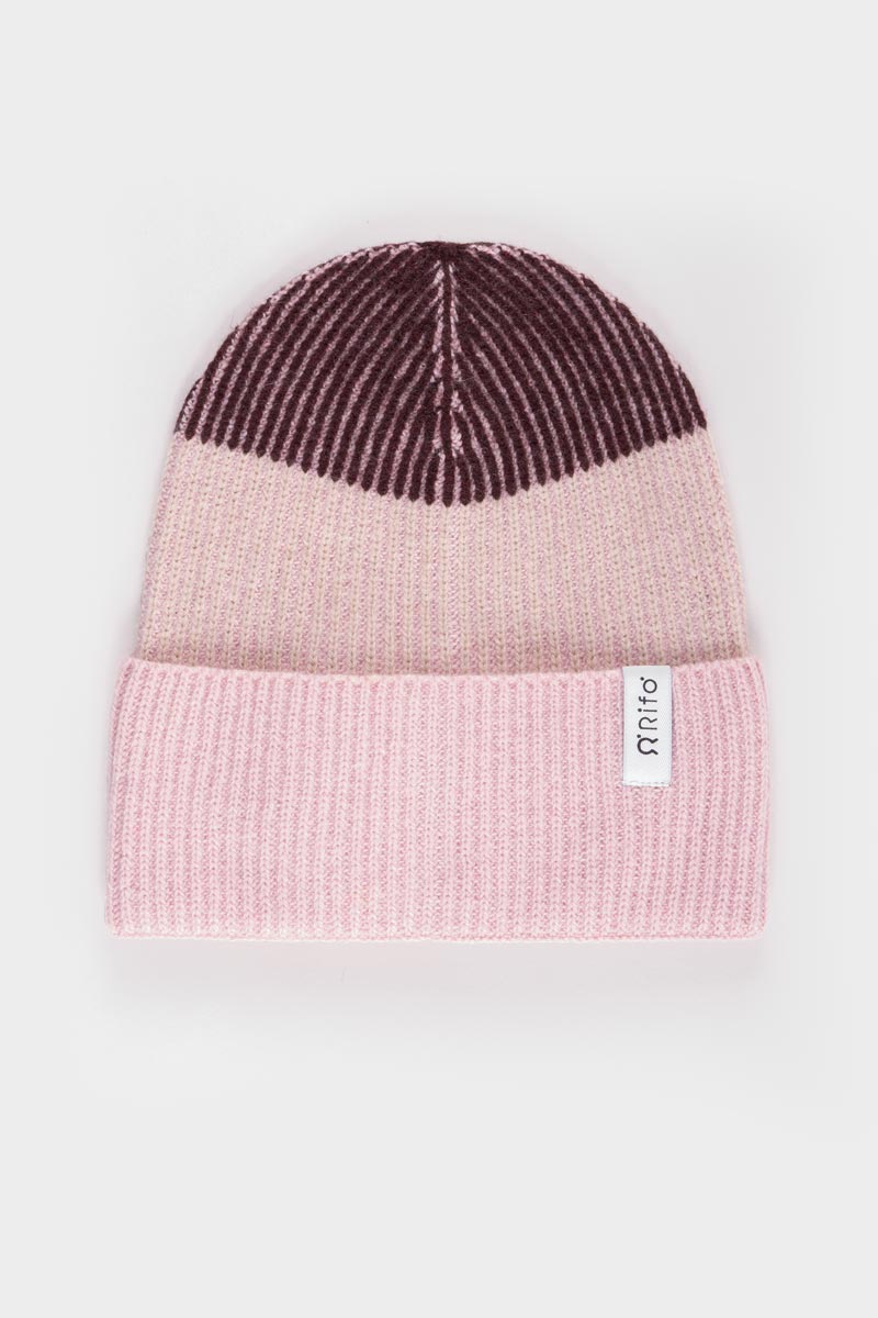 Sourire Multicolore Bonnets Bonnet Vanda bonnet orange unisexe cachemire recyclé