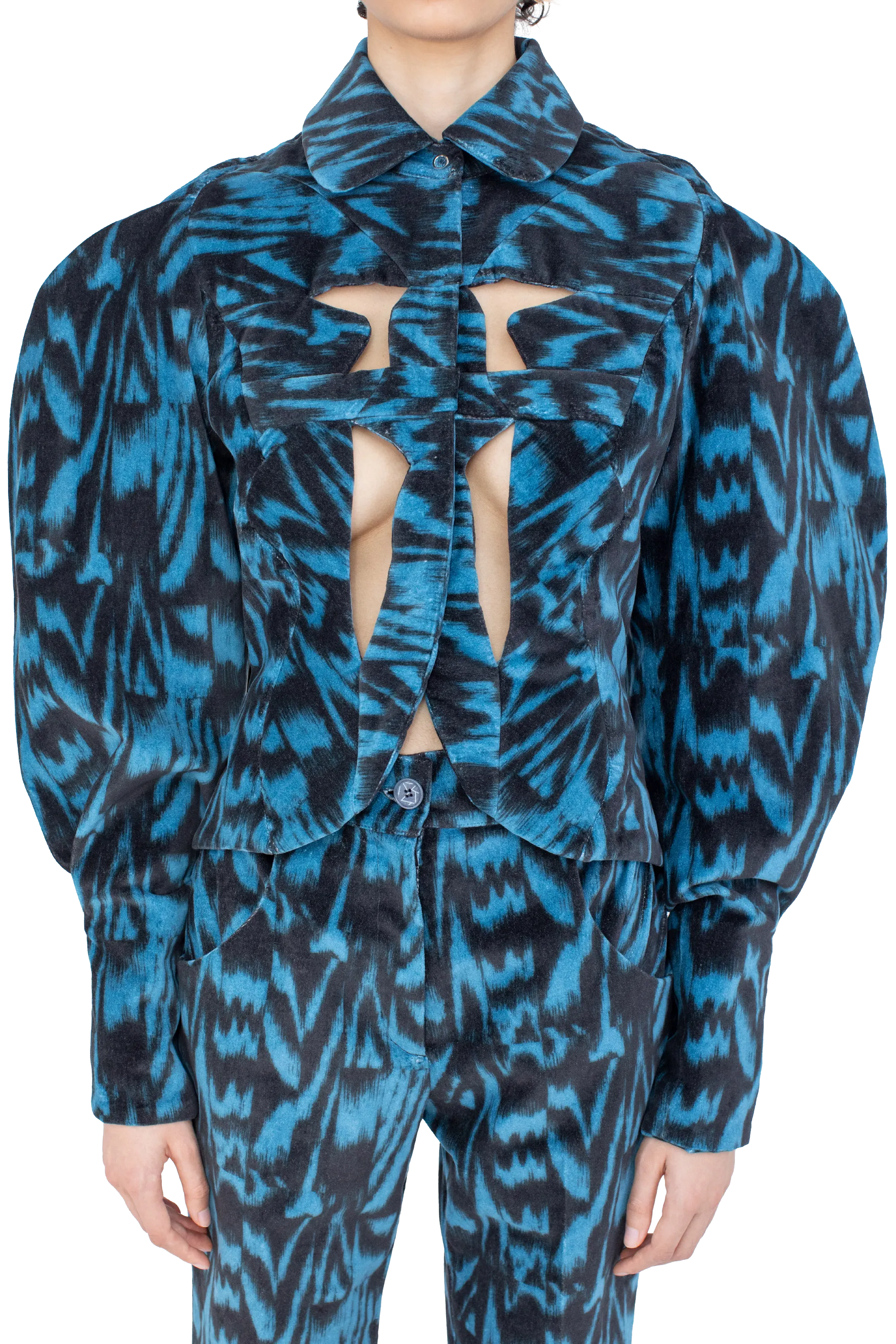 Kiko Kostadinov Outerwear ISTRIAN Jacket veste Sapphire Blue Black