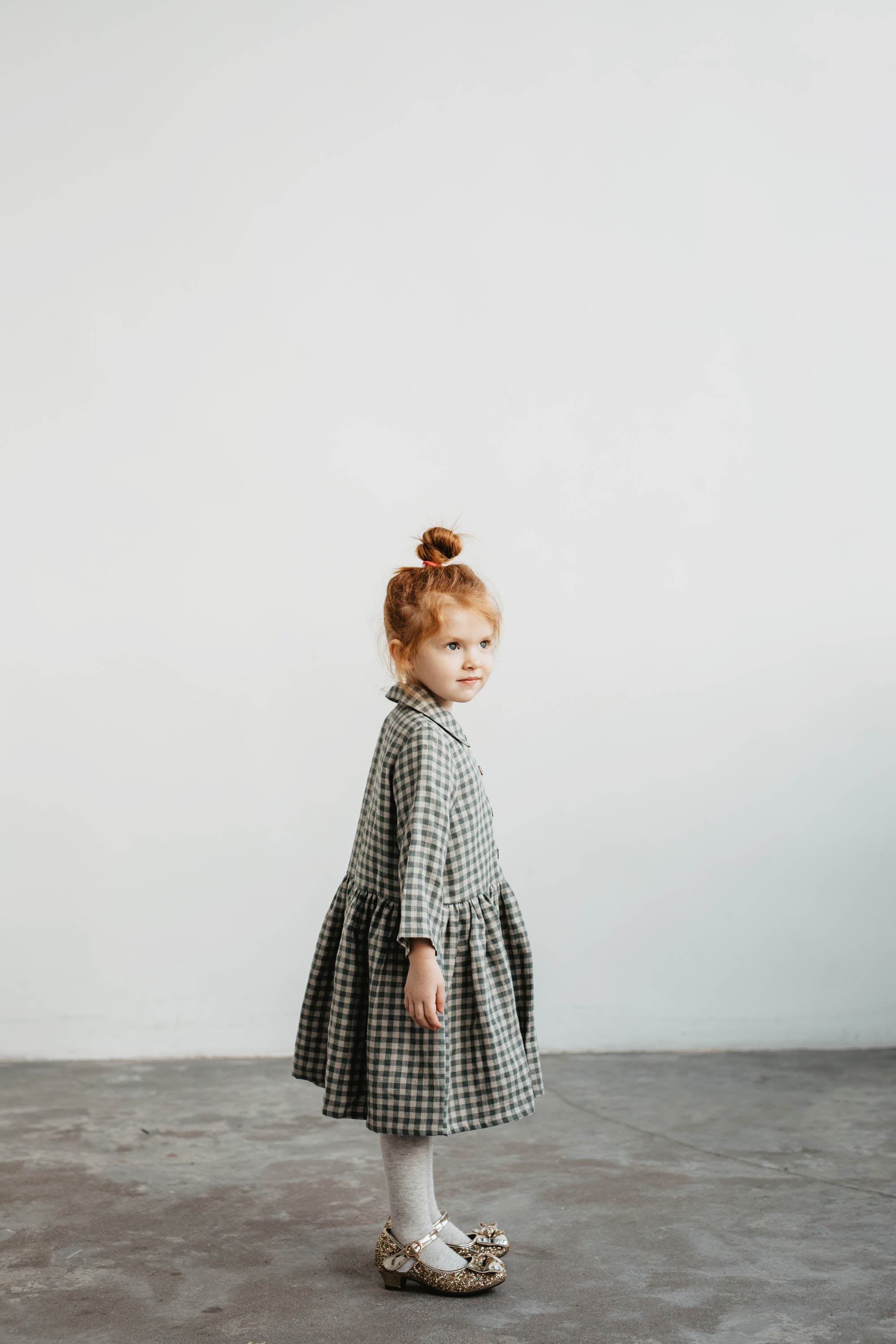 Laumė linen Kids Clothing MEDEINA robe fille en lin 2 ans coloris avoine