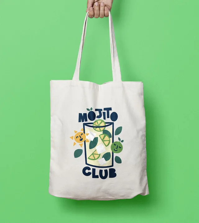 Juste Un T-shirt Tote Bags Mojito Club tote bag apéro cocktail