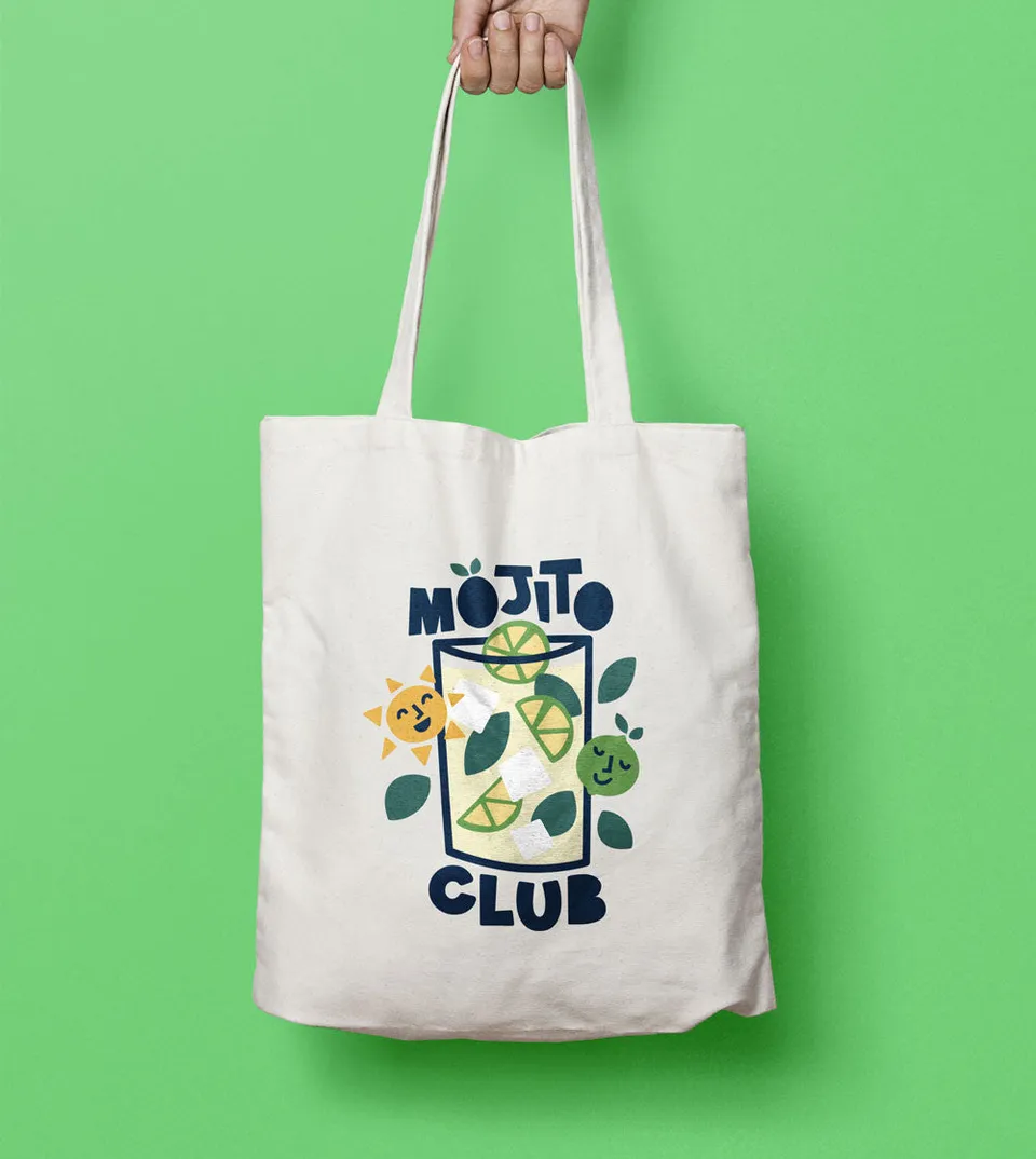 Juste Un T-shirt Tote Bags Mojito Club tote bag apéro cocktail