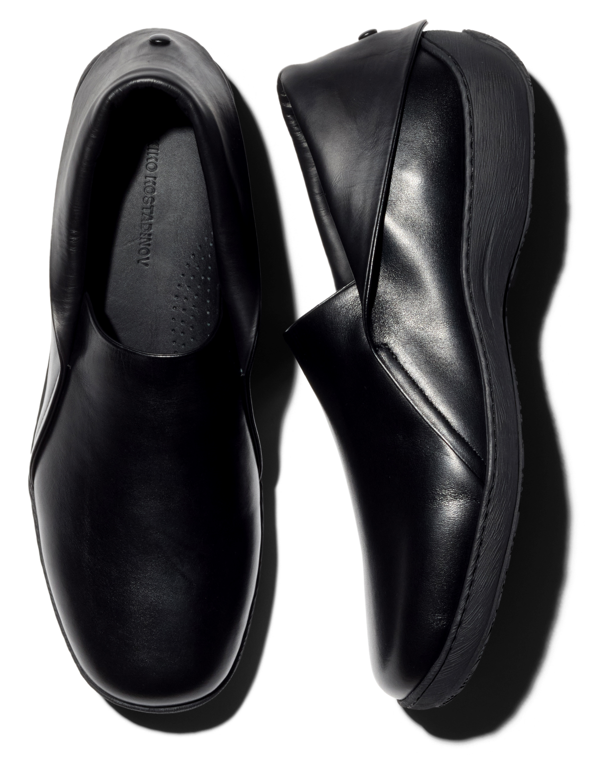 Kiko Kostadinov Shoes ISKAR Slip-on chaussures Black en cuir de veau