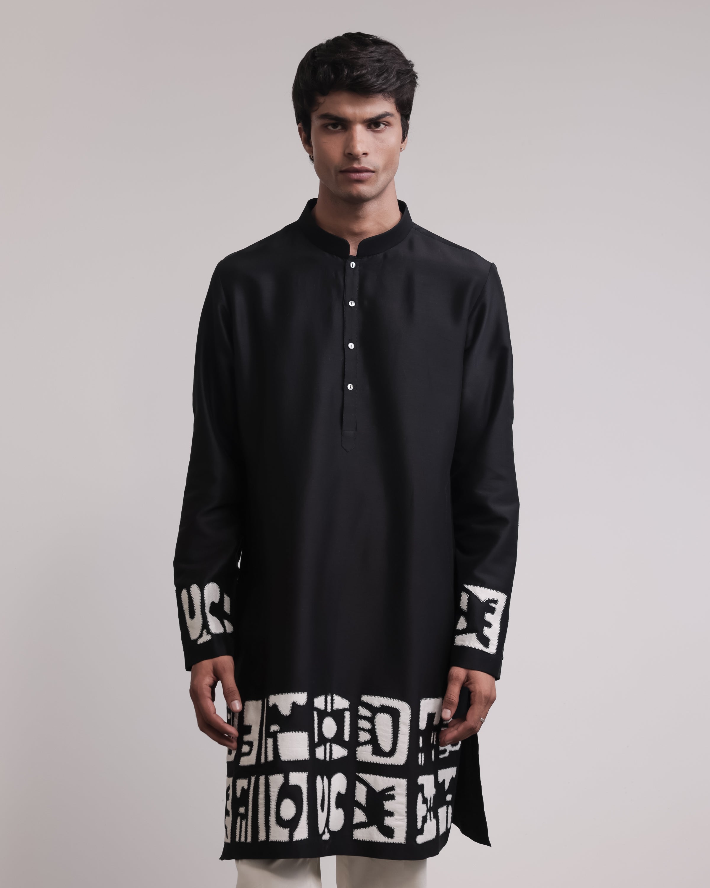 COUNTRYMADE Kurtas Urban Fossil Patchwork Kurta Set kurta taille au choix en soie