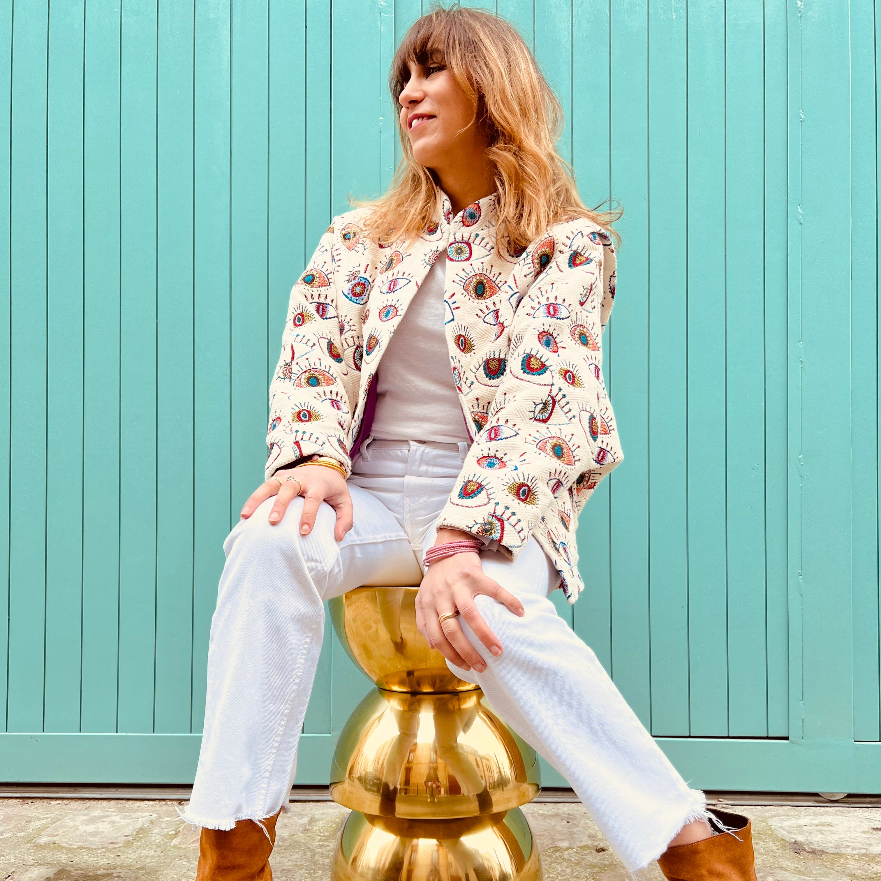 PANTRUCHE Vestes Look at me veste S/M en jacquard brodé