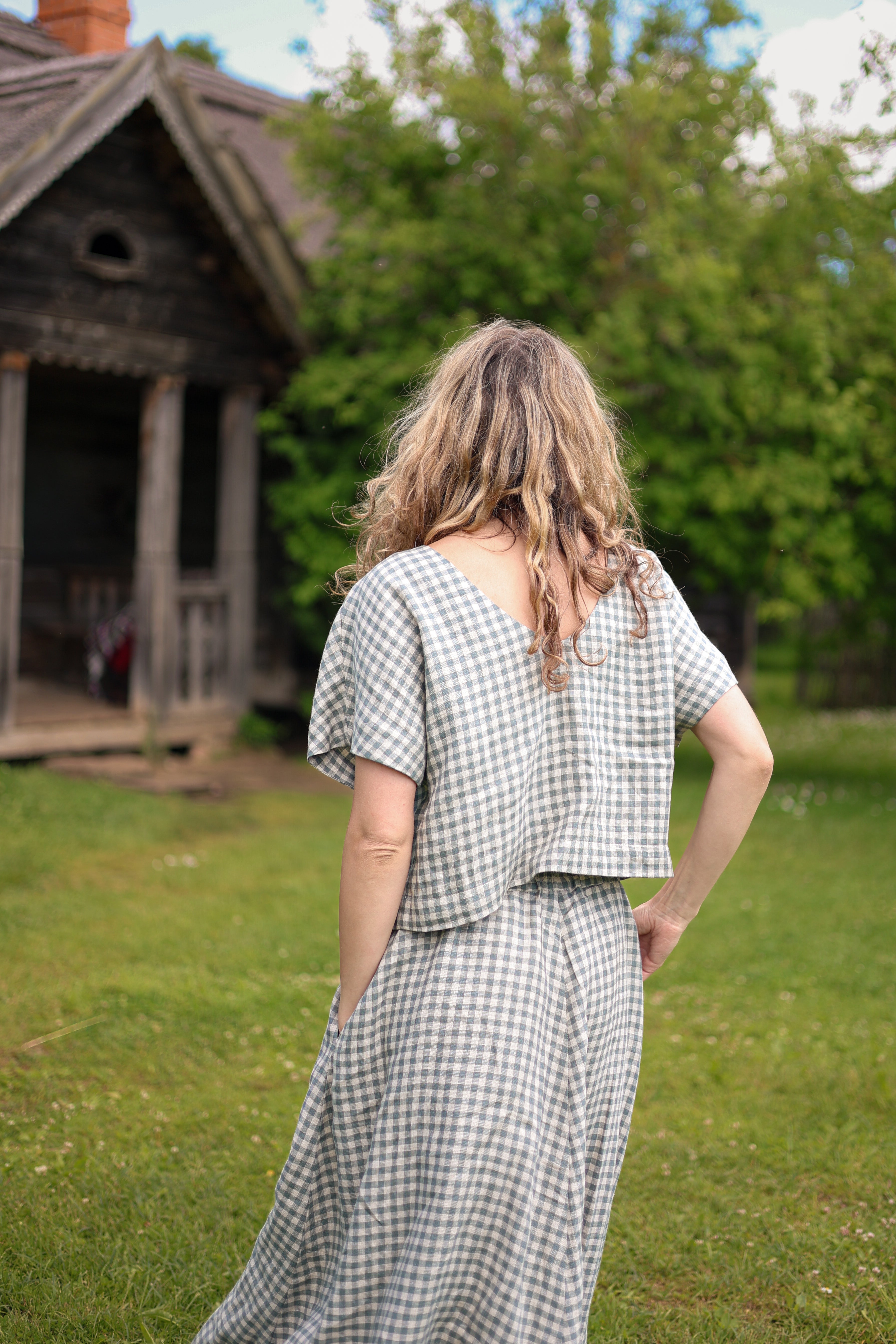 Laumė linen Linen Tops Vytė top en lin blanc crème