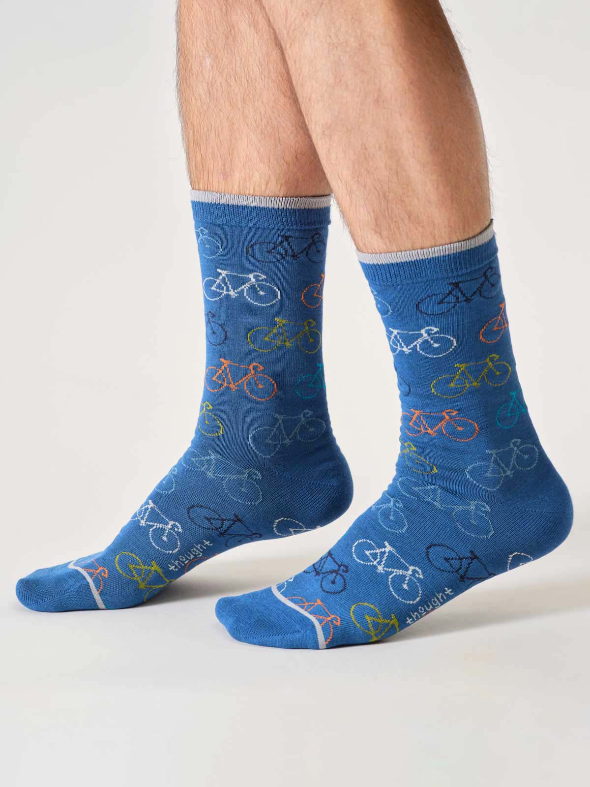Sourire Multicolore Chaussettes homme Coffret de chaussettes cyclisme pour homme en bambou 4 paires