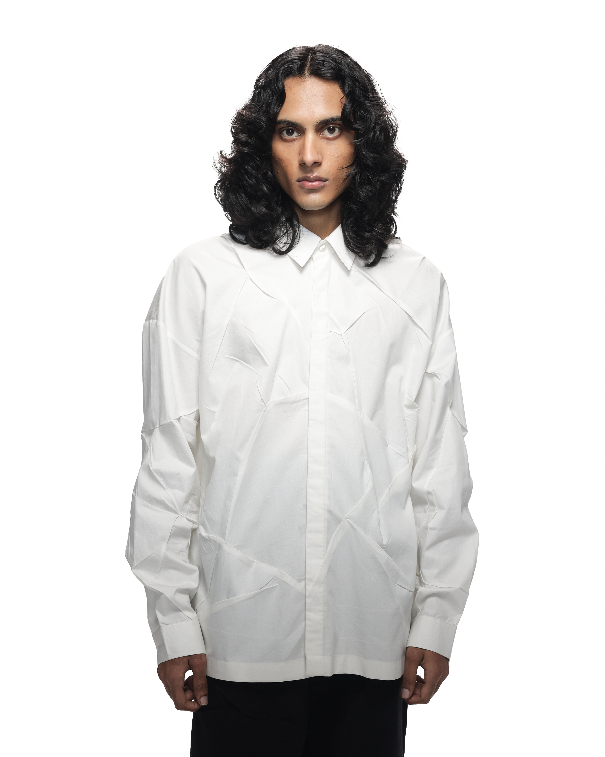 COUNTRYMADE Shirts Deformed Hand Tuck Shirt chemise en coton twill sur commande