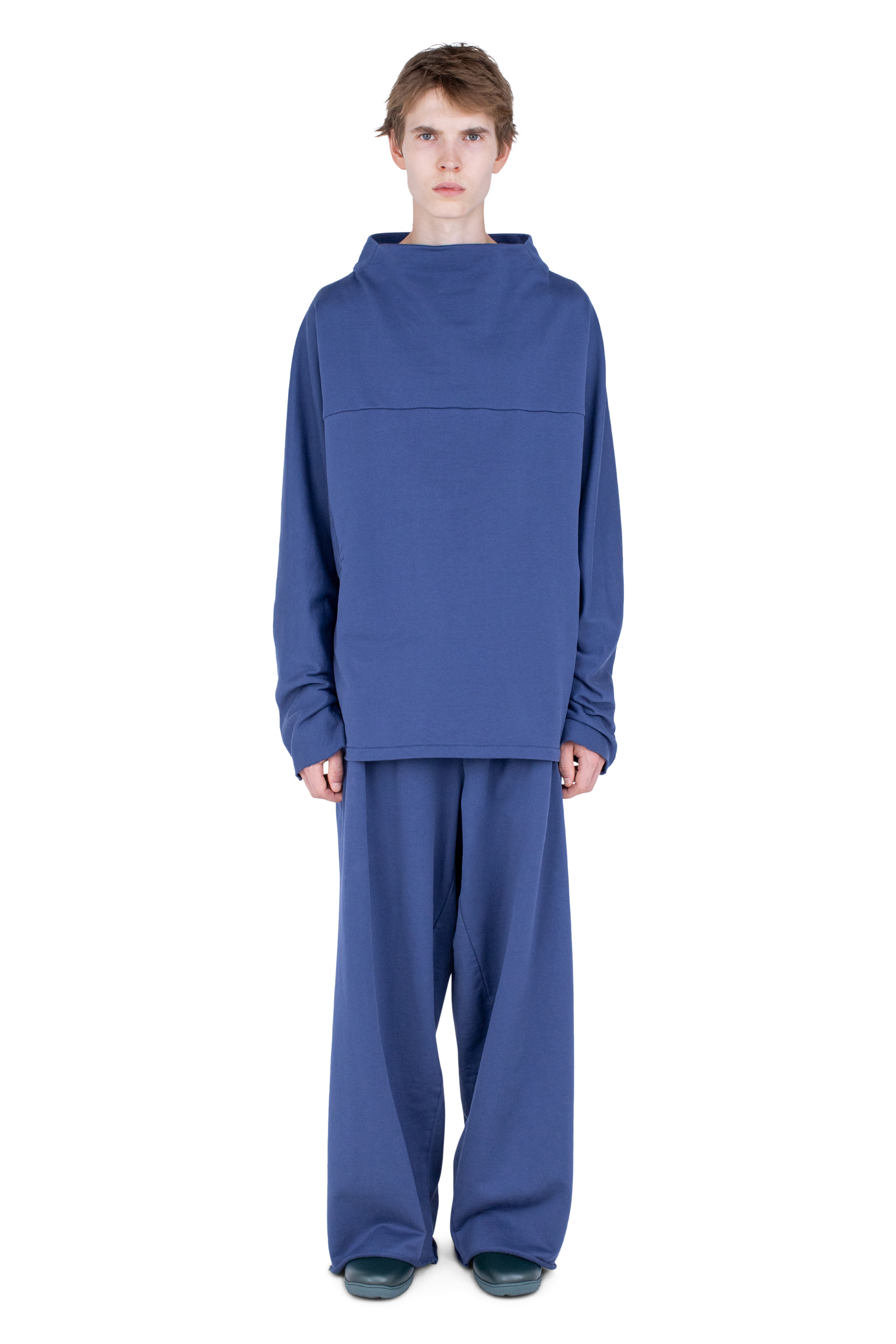 Kiko Kostadinov Tops VELEKA Pullover pull bleu marine coton bio