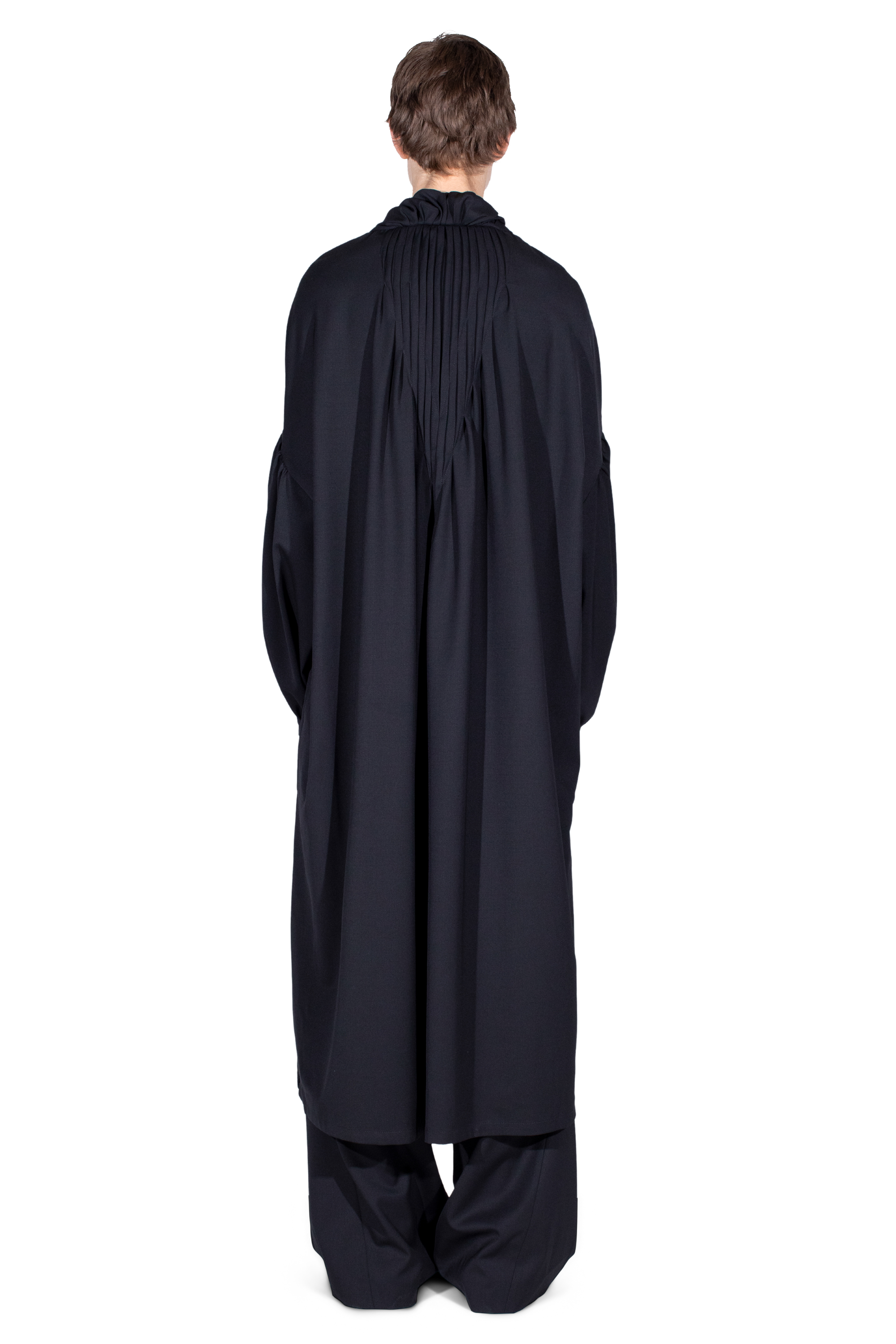 Kiko Kostadinov Shirts EVERS Long Shirt chemise Crow Black laine légère