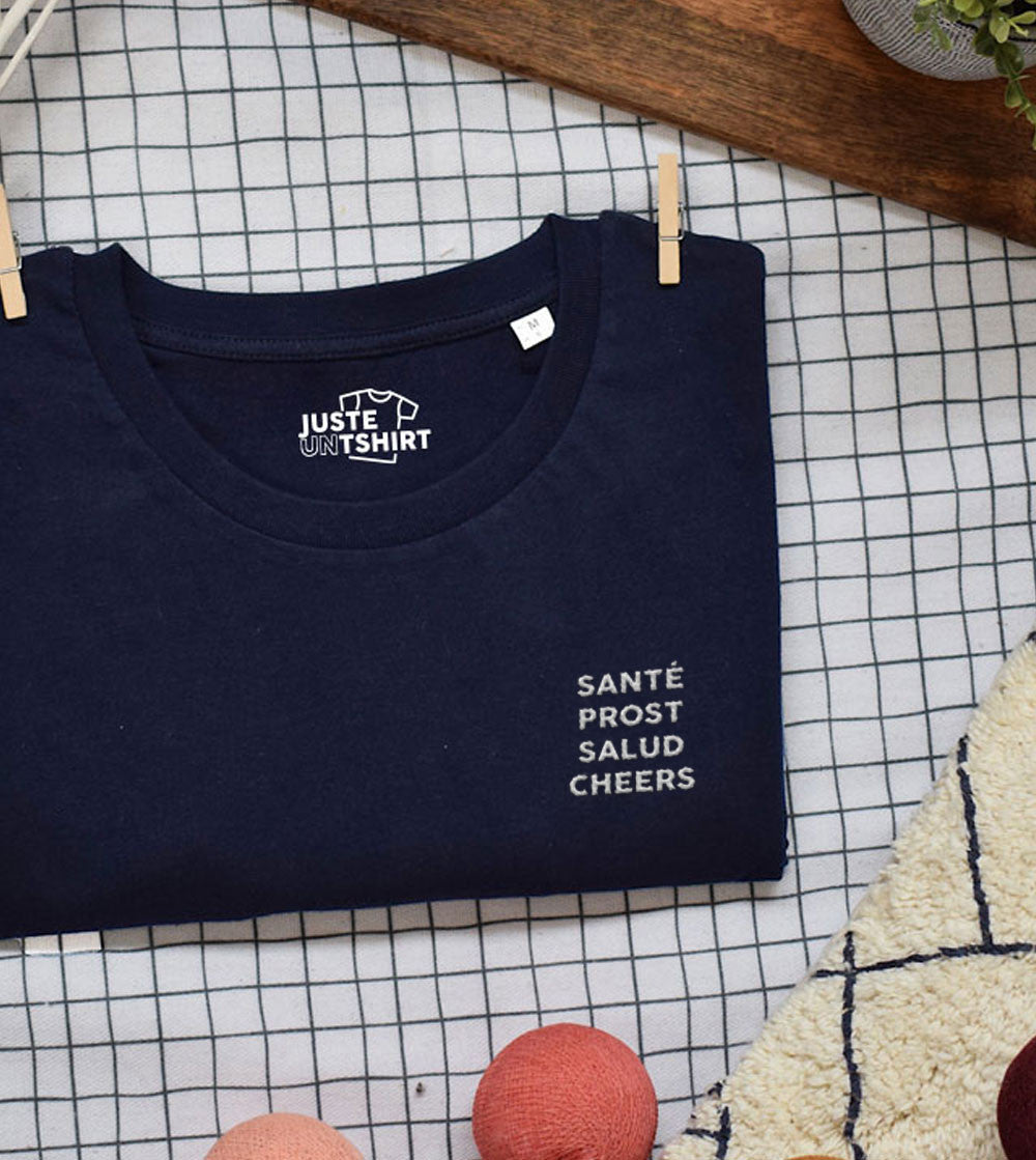 Juste Un T-shirt T-shirts Brodés Santé t-shirt brodé apéro