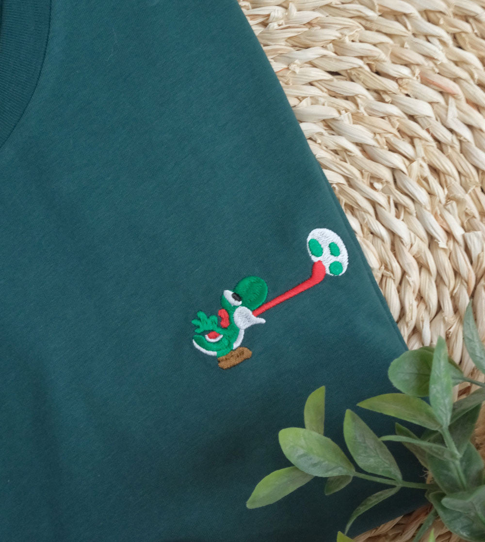 Juste Un T-shirt T-shirts Brodés Yoshi t-shirt brodé coton bio
