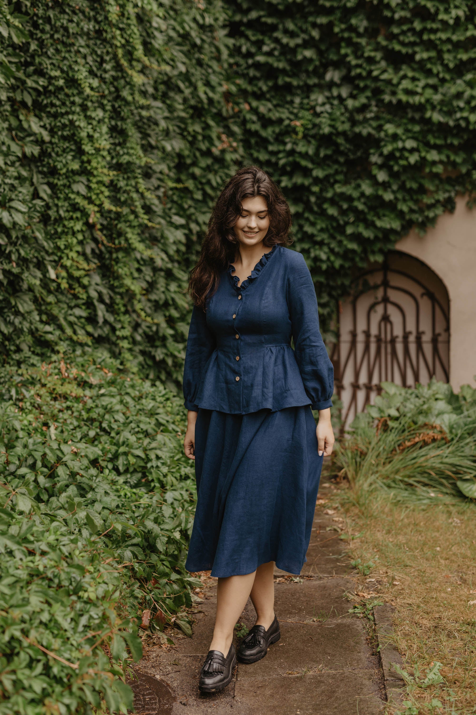 Laumė linen Linen Jackets Victoria veste en lin prune S vintage