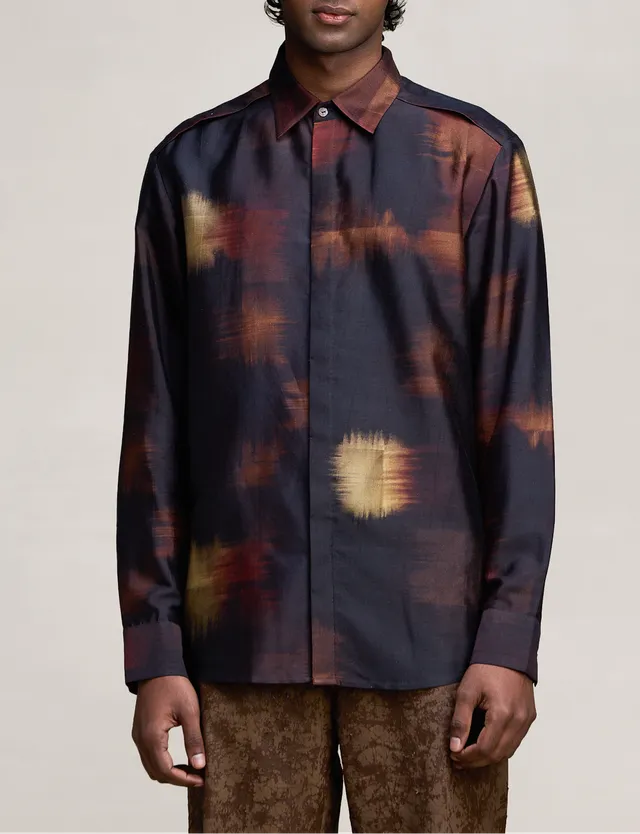 COUNTRYMADE Shirts FORGED IKAT SHIRT chemise sur mesure en soie