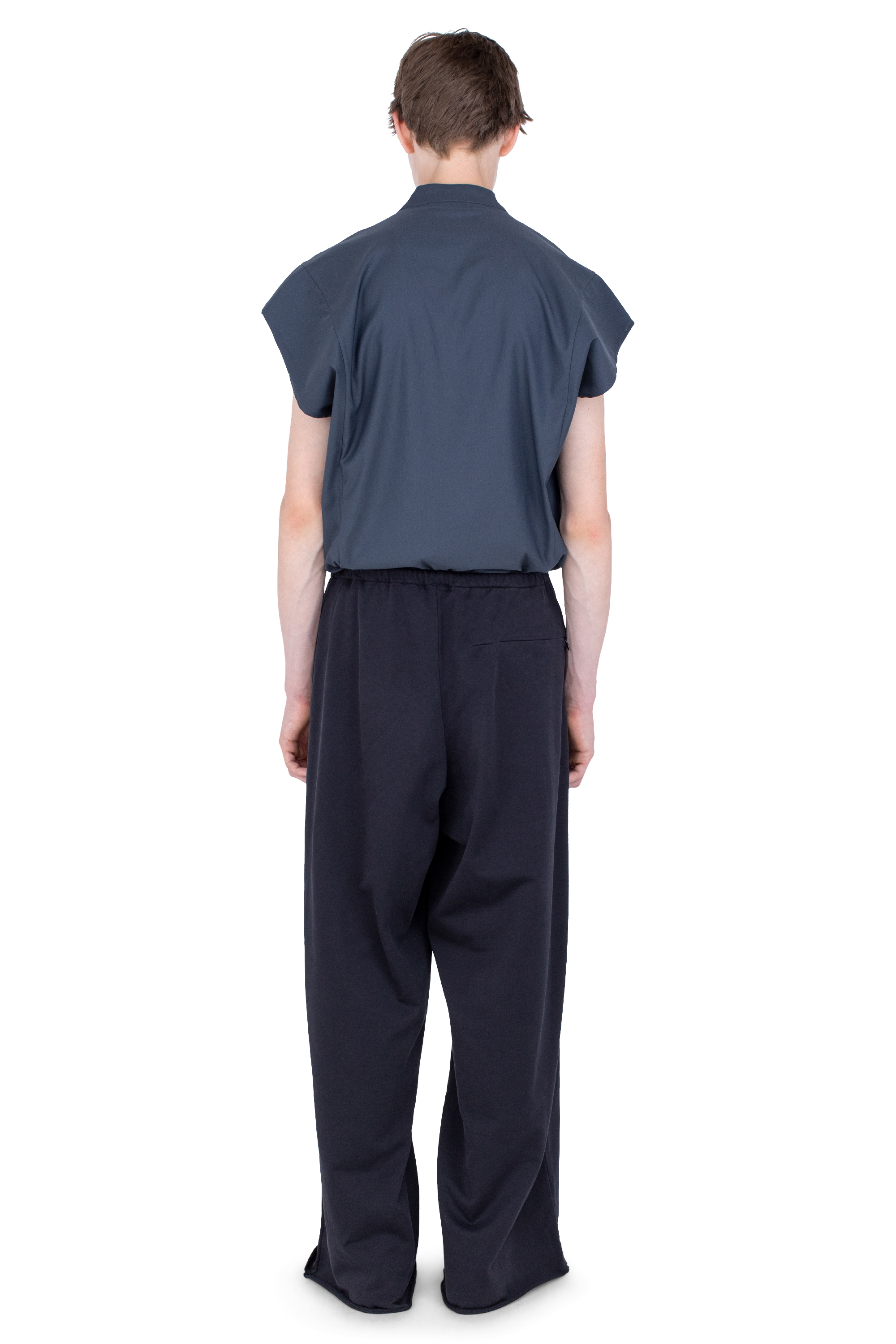 Kiko Kostadinov Bottoms VELEKA Wide Trousers pantalon large Charcoal coton bio