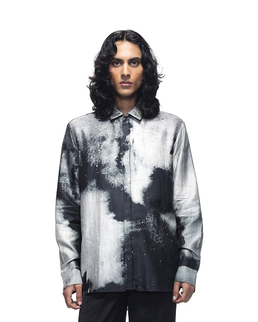 COUNTRYMADE Shirts Burnt Metal Shirt chemise en soie imprimée