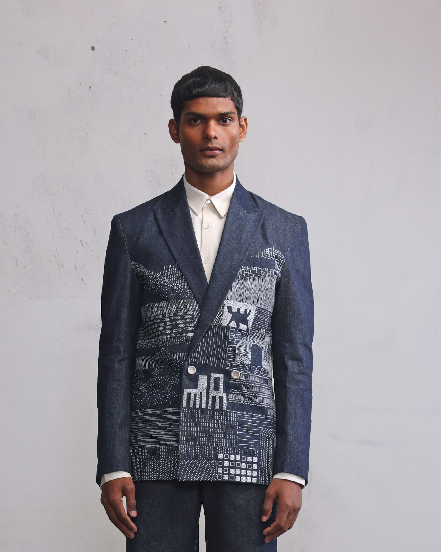 COUNTRYMADE Jackets Morden Ruins blazer croisé brodé sur mesure