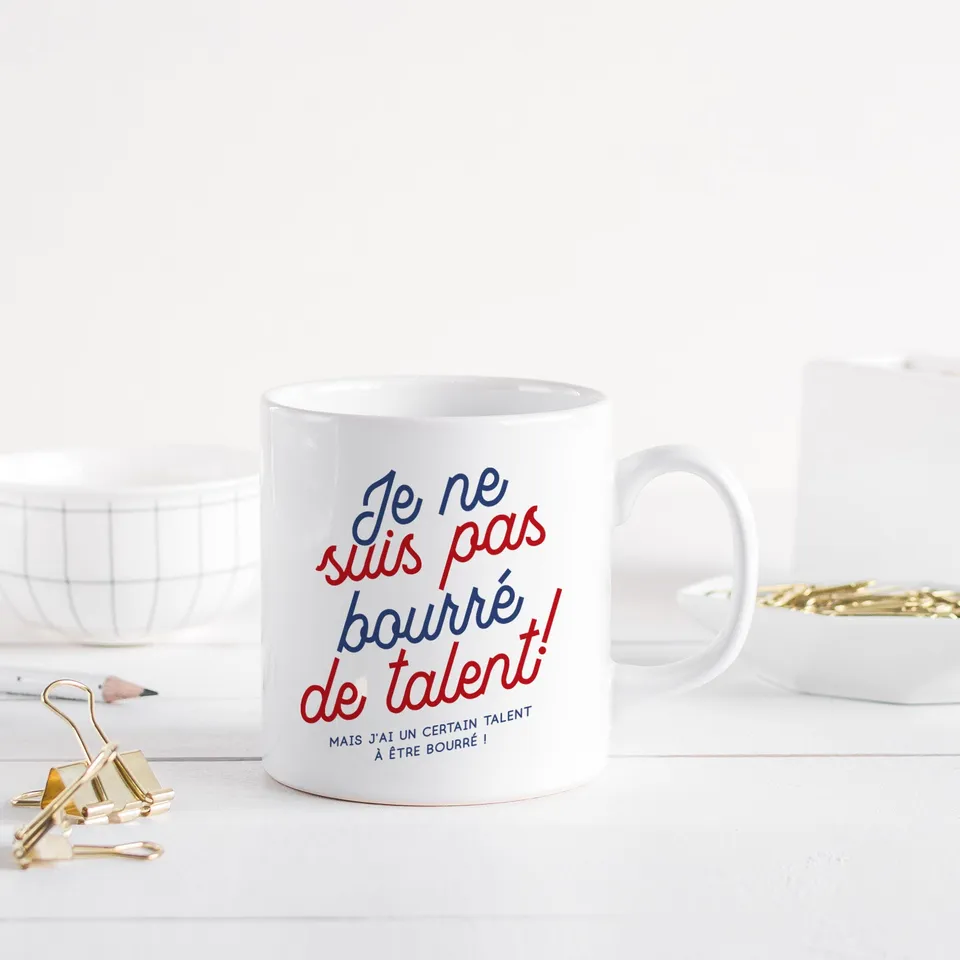 Juste Un T-shirt Mugs Bourré de talent mug humour