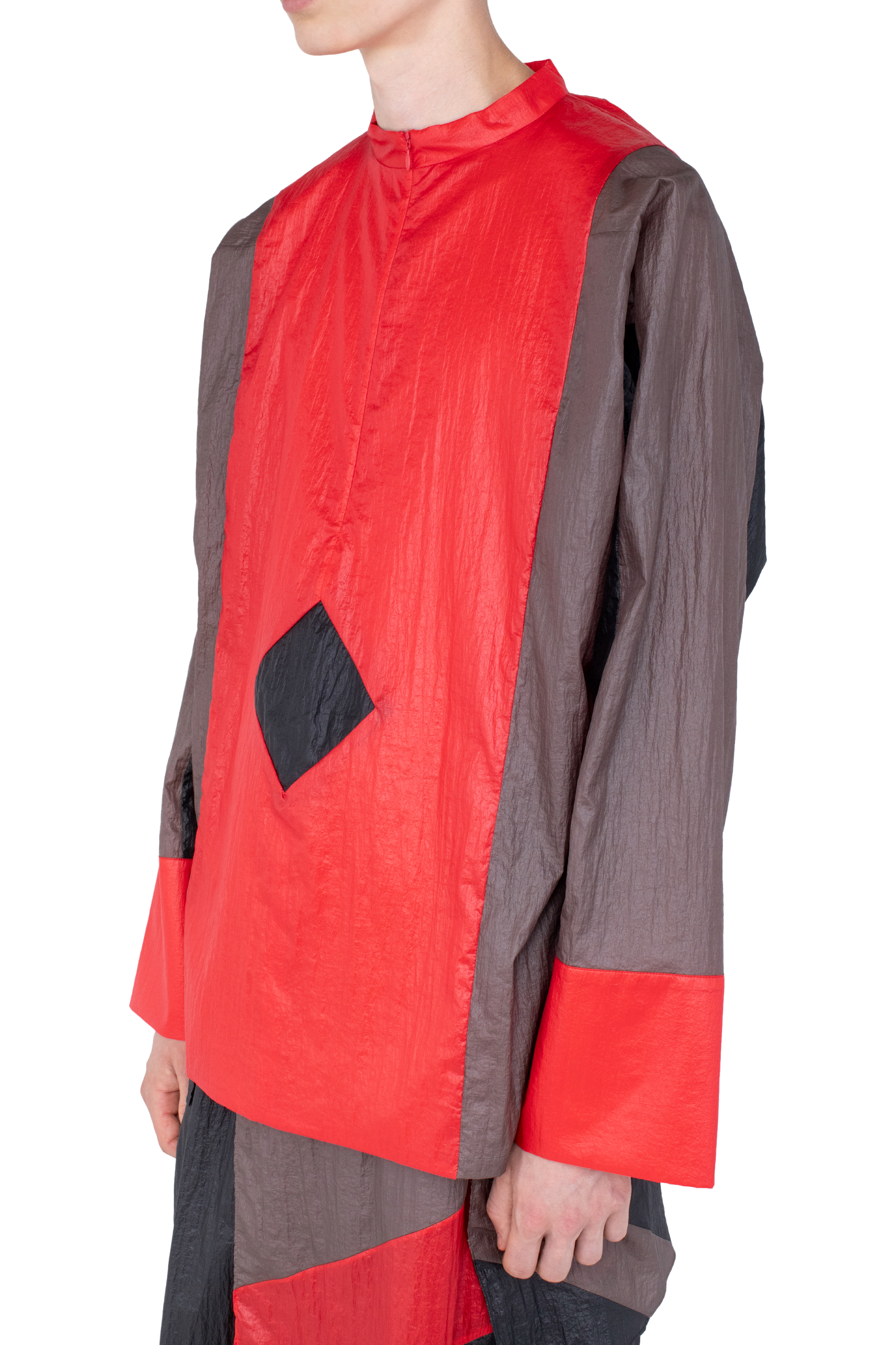 Kiko Kostadinov Tops HERTEL Stripe Pullover pull Crimson en nylon
