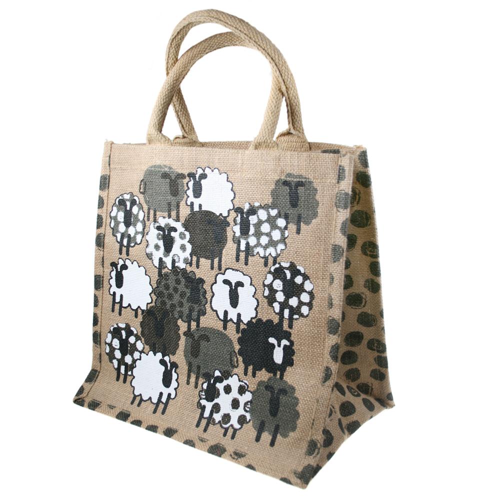 Sourire Multicolore Sacs et pochettes Cabas en toile de jute 30 x 30 x 20 cm