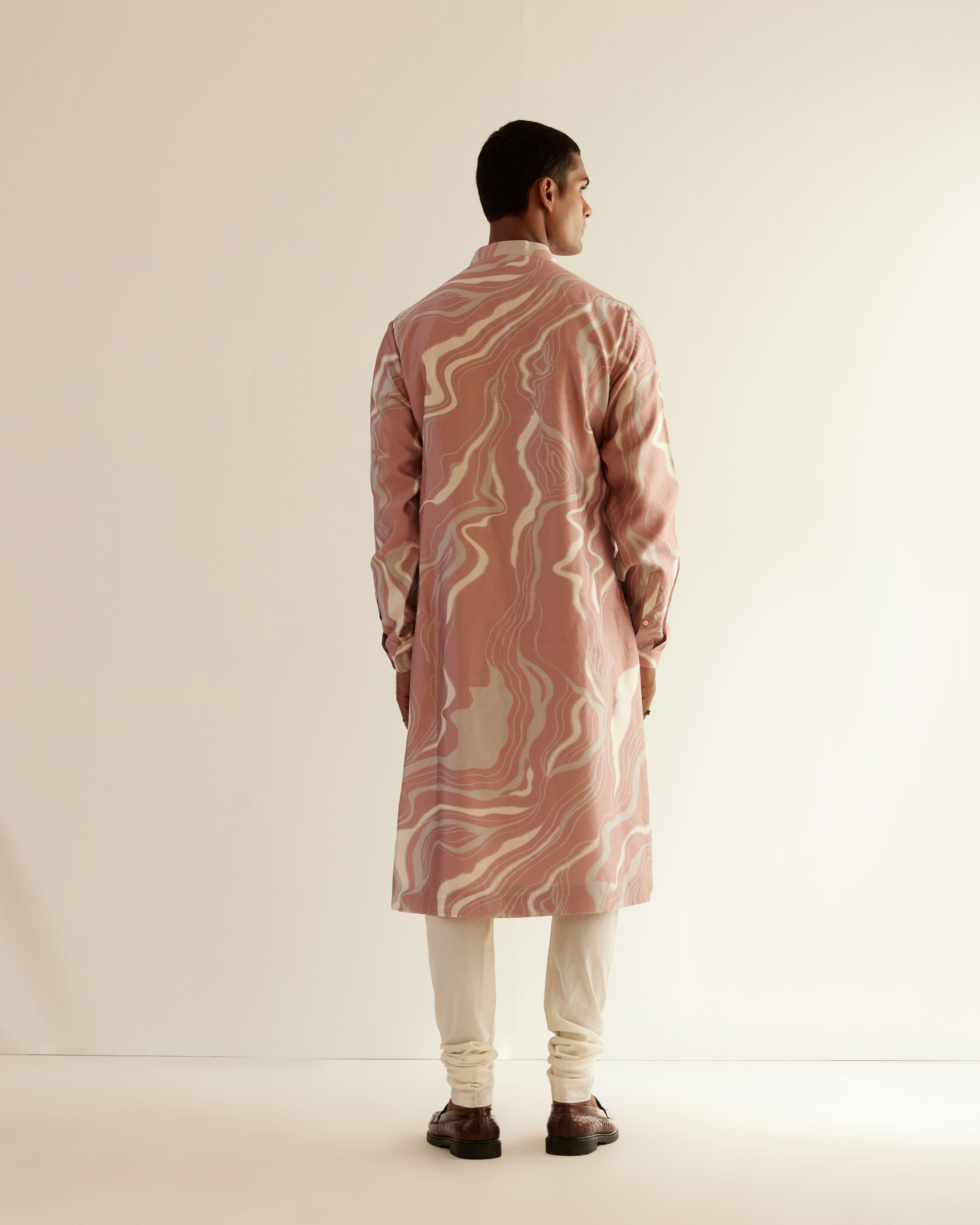 COUNTRYMADE Kurtas Infinity Print Kurta Set ensemble kurta rose poudré