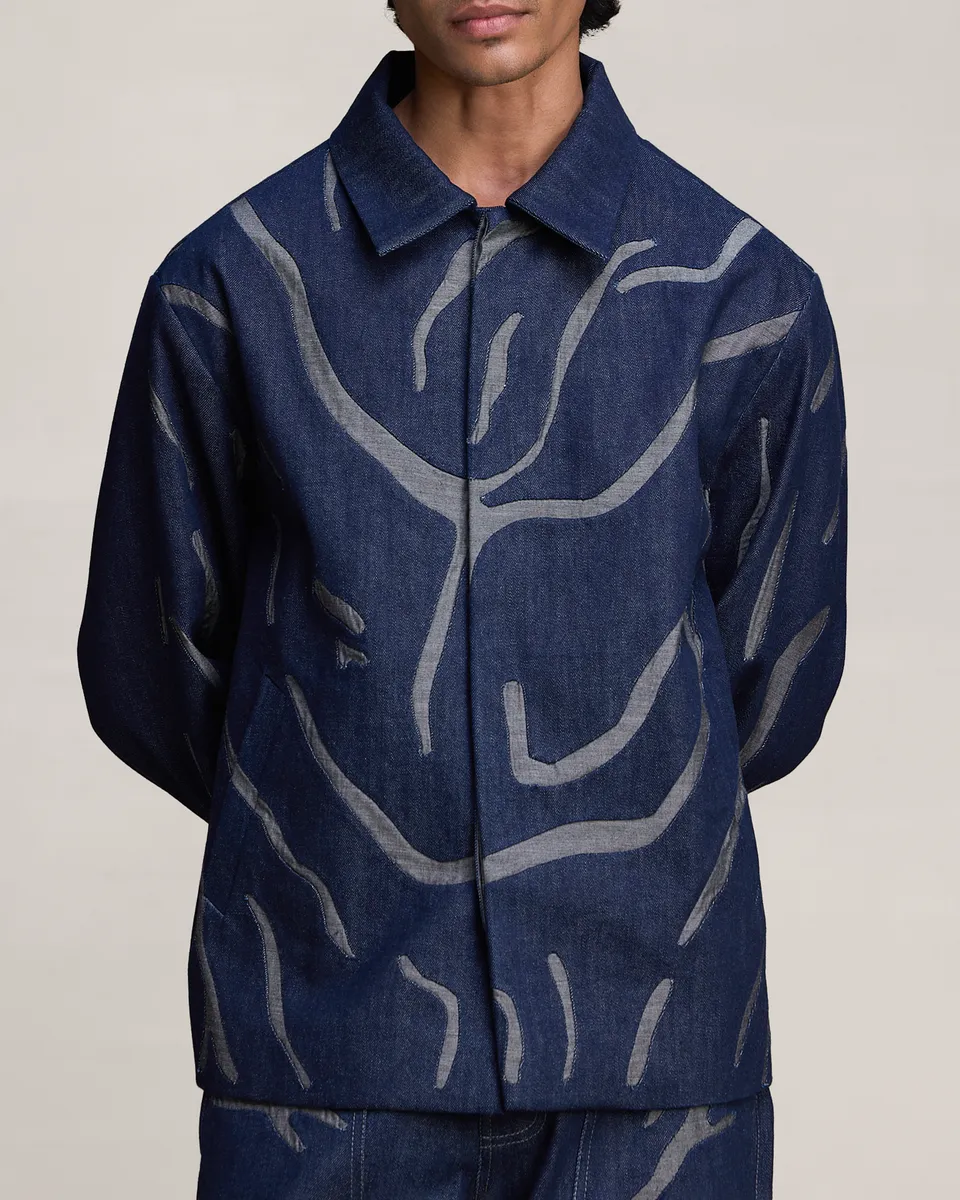 COUNTRYMADE Jackets THUMBPRINT BARMER JACKET veste en denim brodé