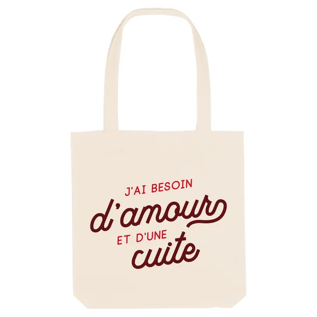 Juste Un T-shirt Tote Bags J'ai besoin d'amour tote bag