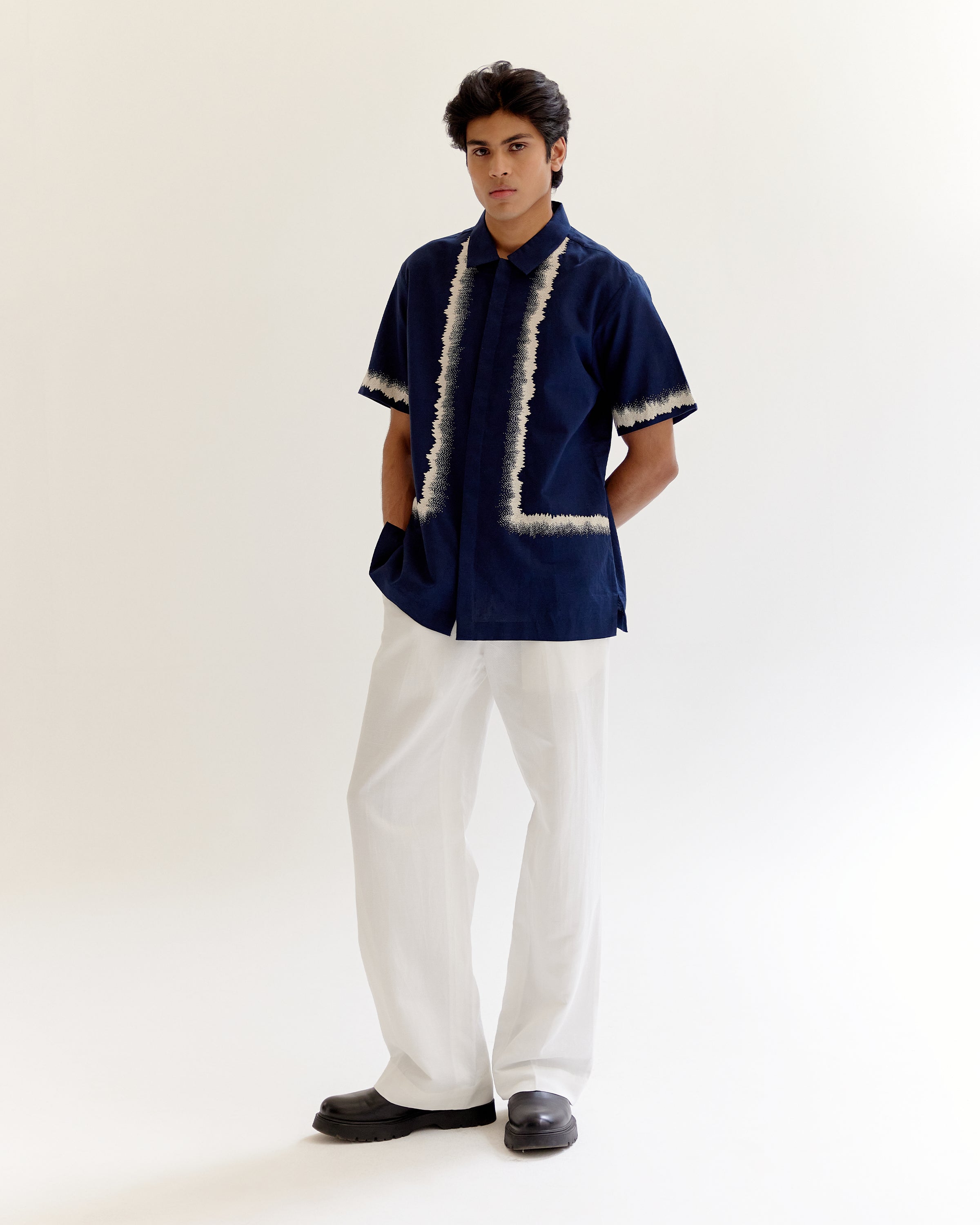 COUNTRYMADE Shirts Dust Trail Contour Shirt chemise en lin brodée
