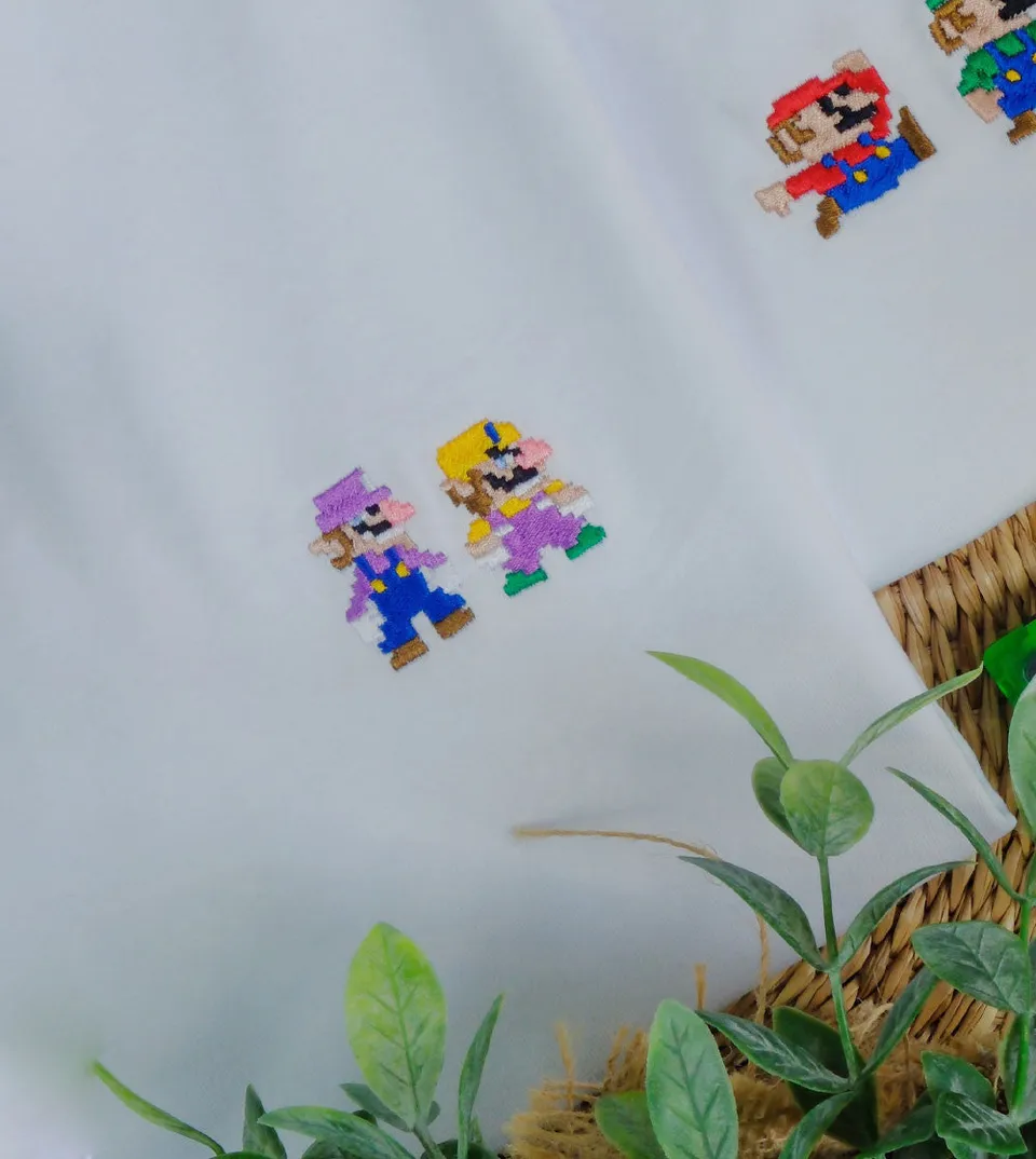 Juste Un T-shirt T-shirts Brodés Wario t-shirt coton biologique