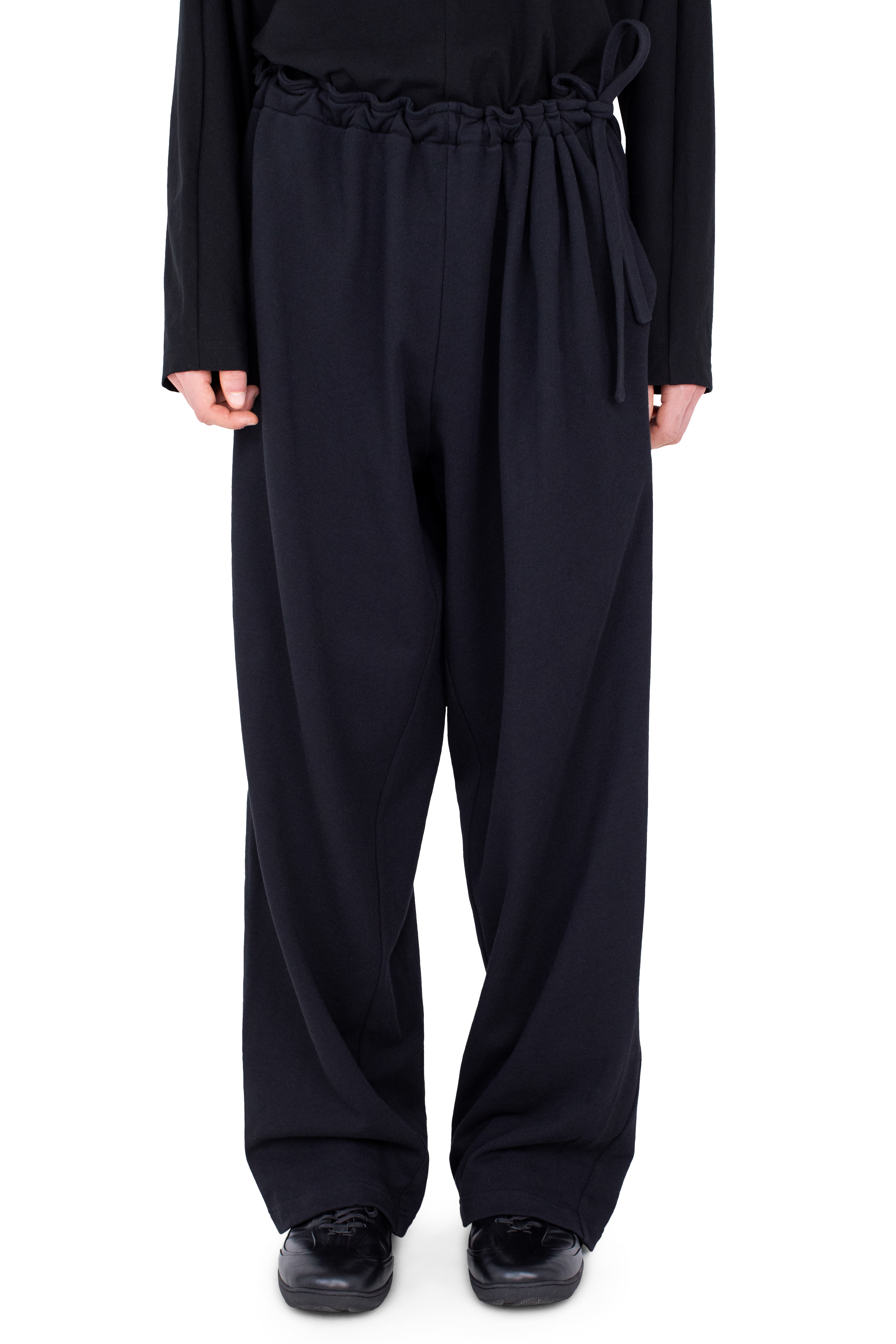 Kiko Kostadinov Bottoms OSCAR Wide Trousers pantalon noir Smooth Black OS jersey
