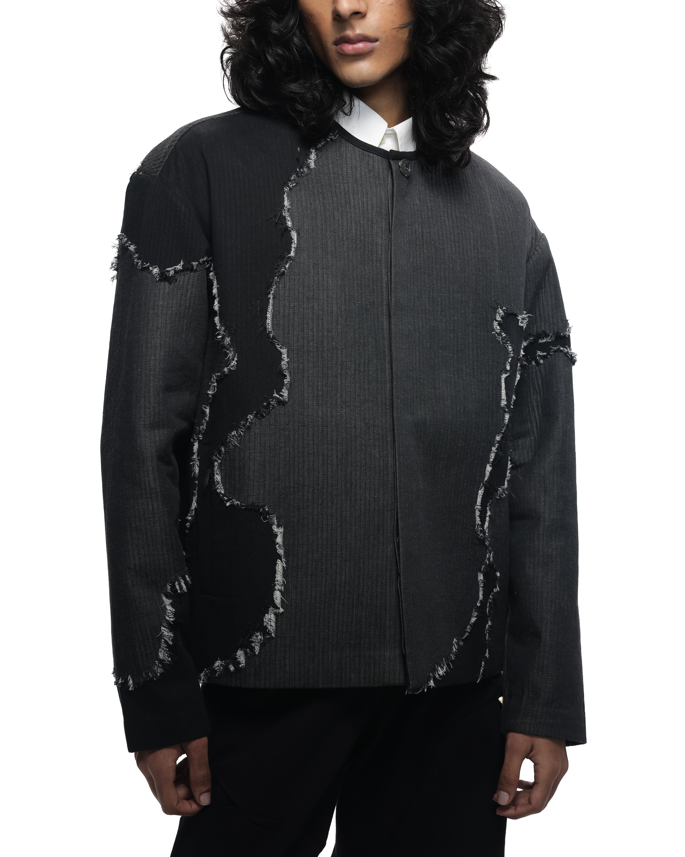 COUNTRYMADE Jackets Frayed Canvas Applique Jacket veste denim coton