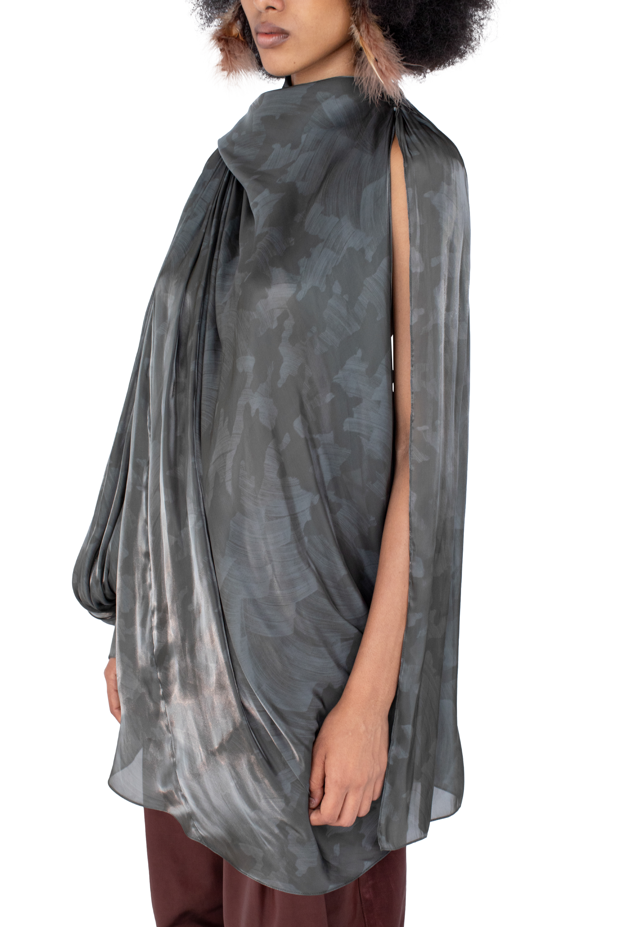 Kiko Kostadinov Dresses CASPIAN Dress robe Slate Brush satin