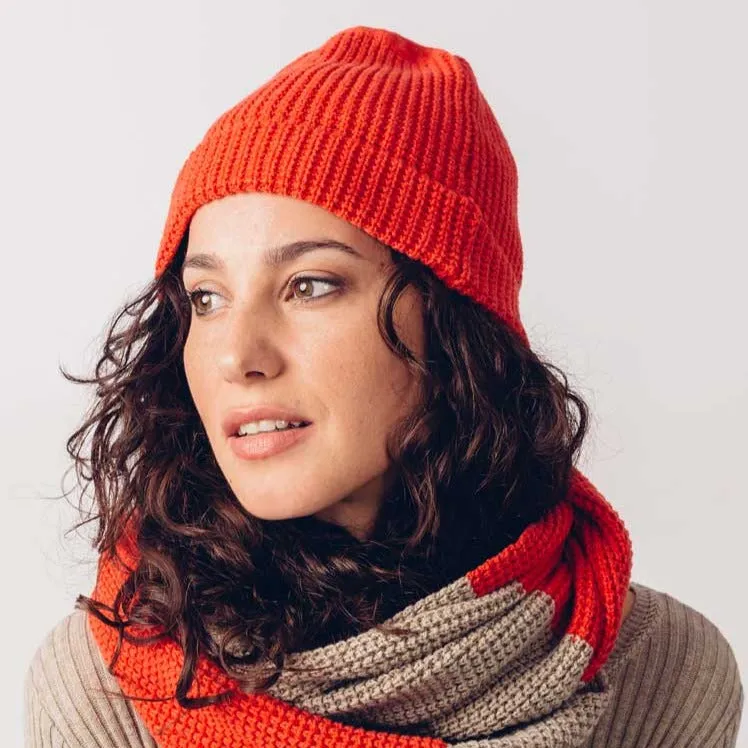 Sourire Multicolore Bonnets Palol bonnet orange coton bio