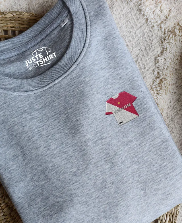 Juste Un T-shirt Sweats Brodés AS Monaco sweat brodé bleu marine