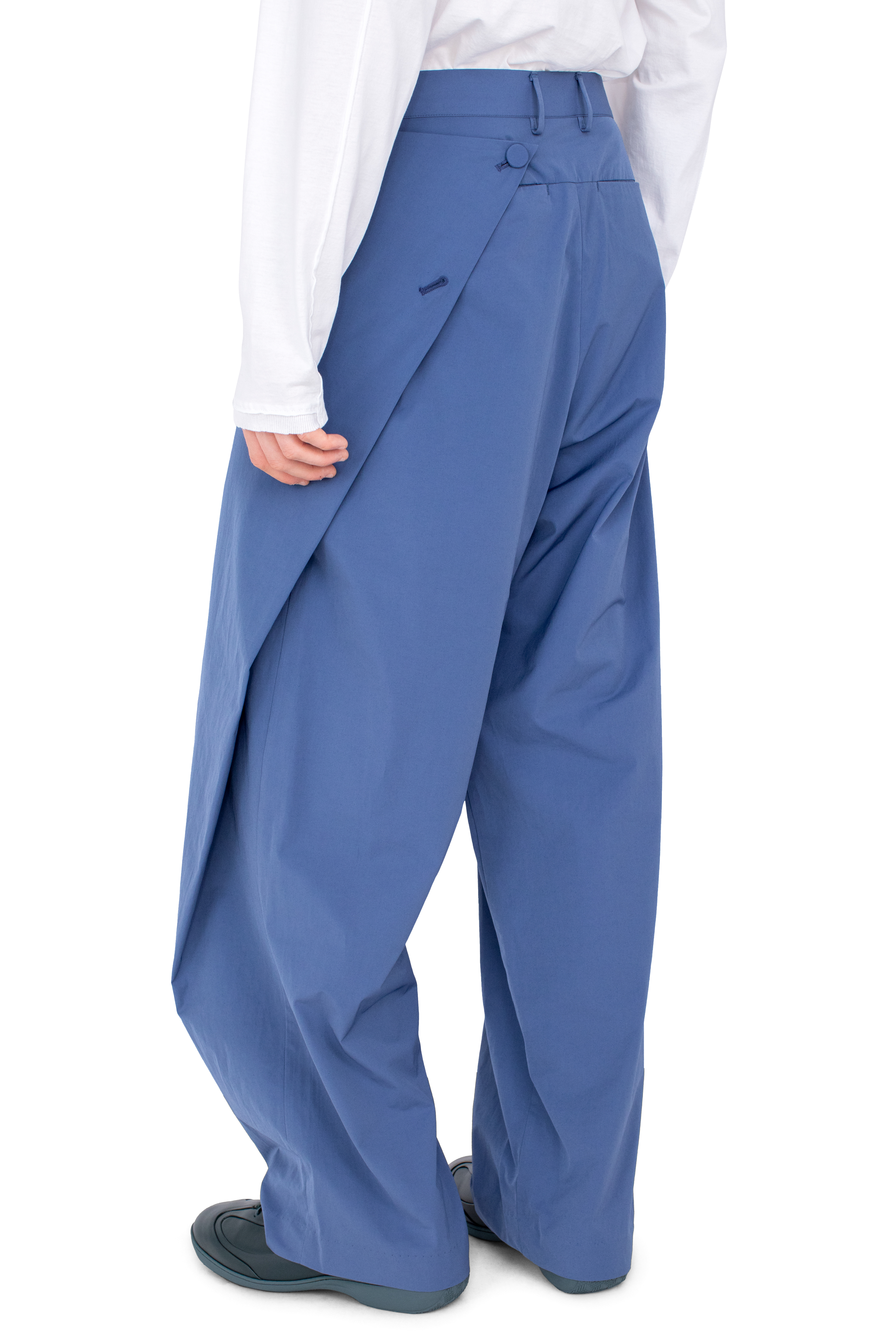 Kiko Kostadinov Bottoms KIPPEL Wrap Trousers pantalon bleu Abyss