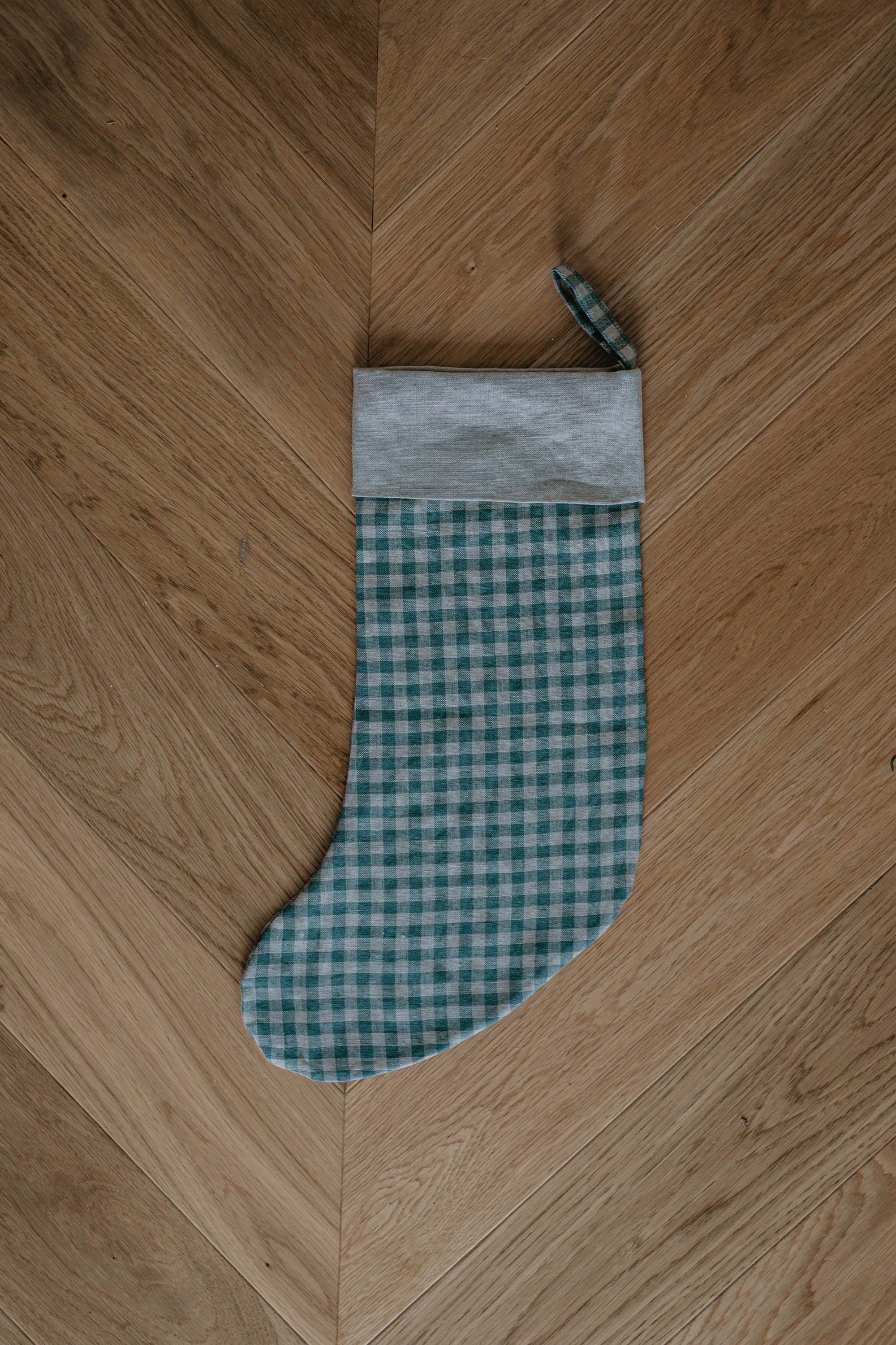 Laumė linen Christmas Linen Linen Christmas Stocking chaussette de Noël en lin
