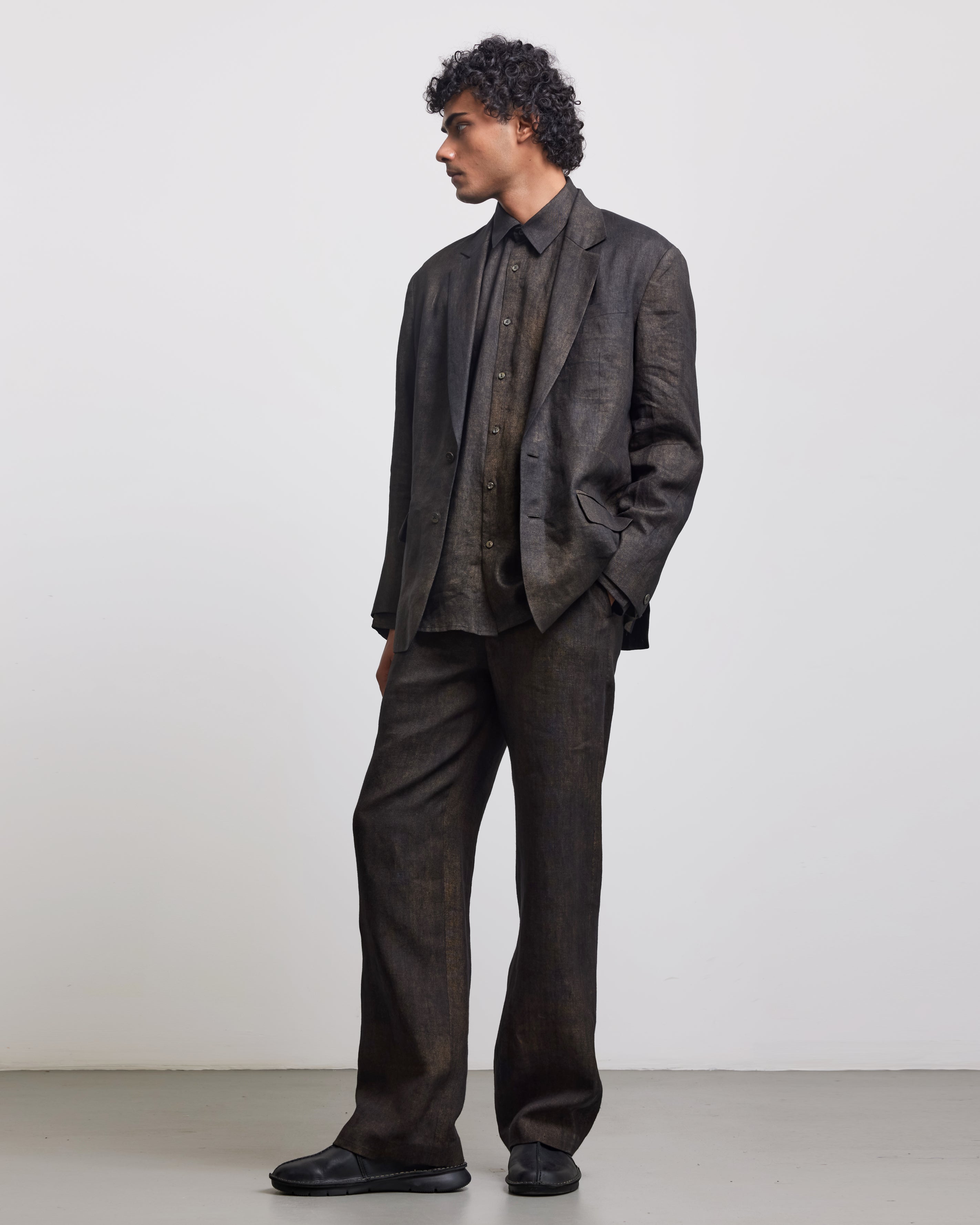 COUNTRYMADE Jackets BRONZE SINGLE BREASTED BLAZER blazer bronze lin