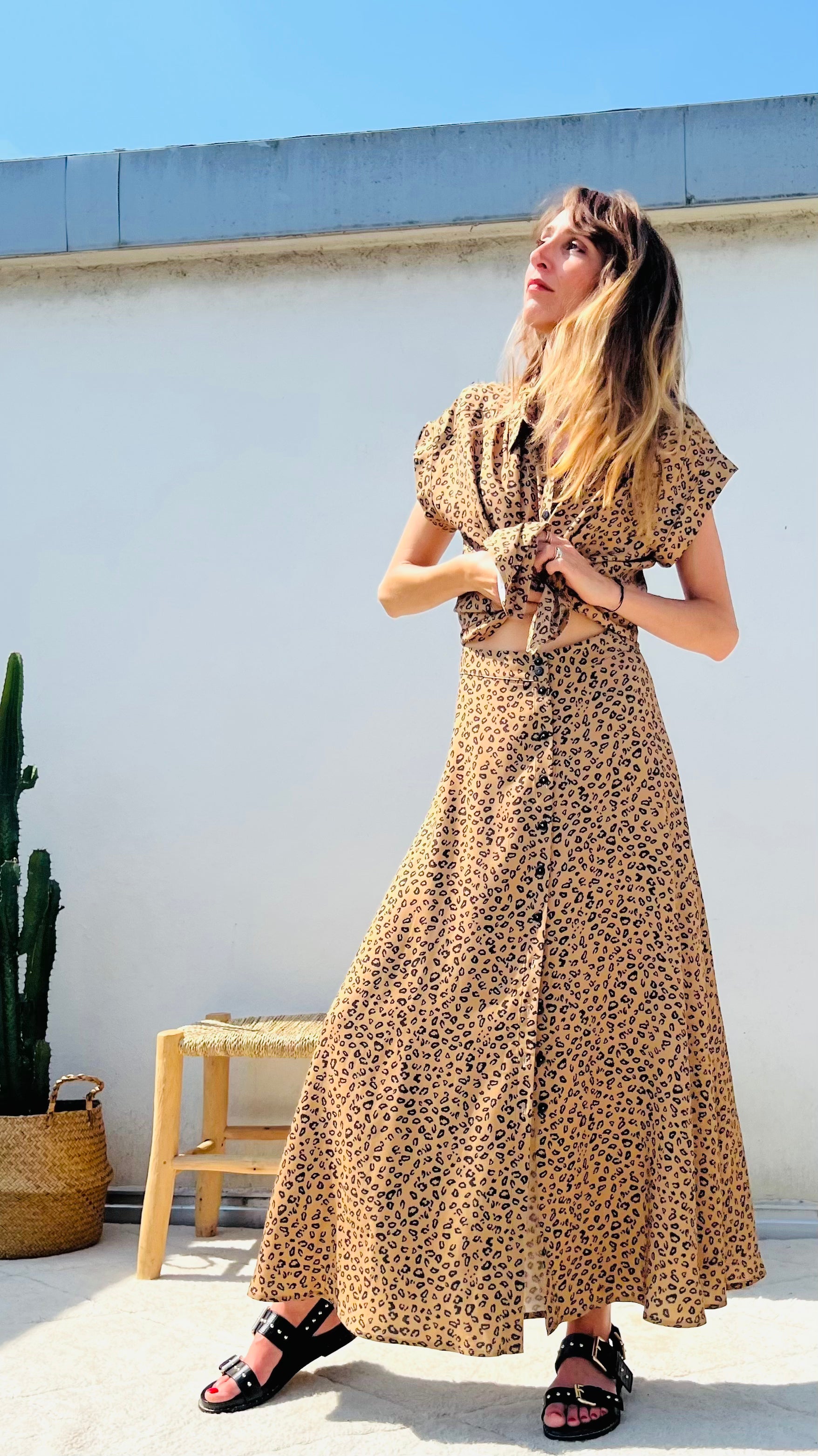 PANTRUCHE Jupes Jupe JAVANAISE jupe longue léopard viscose