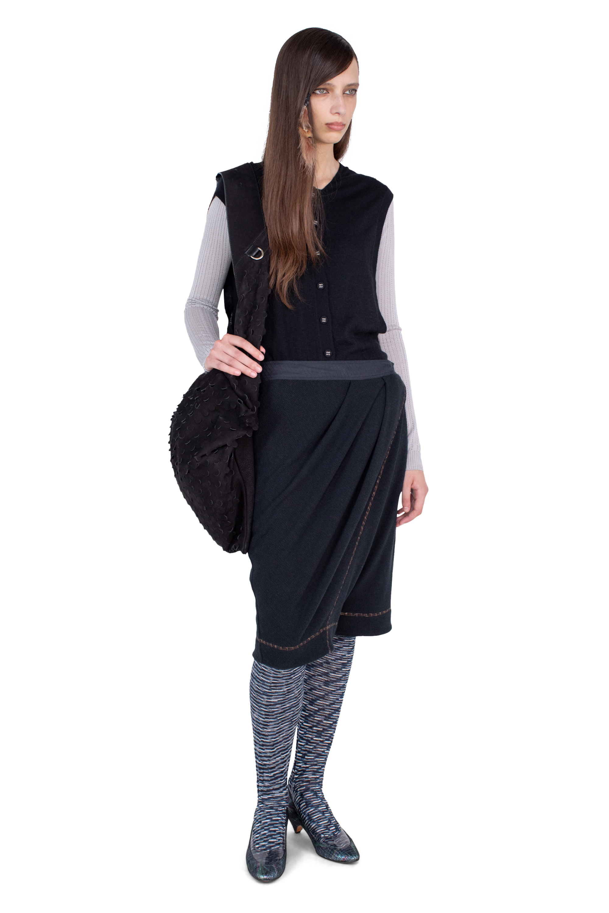 Kiko Kostadinov Knitwear GUILLEMOT Cocoon Cardigan cardigan Nebular Black