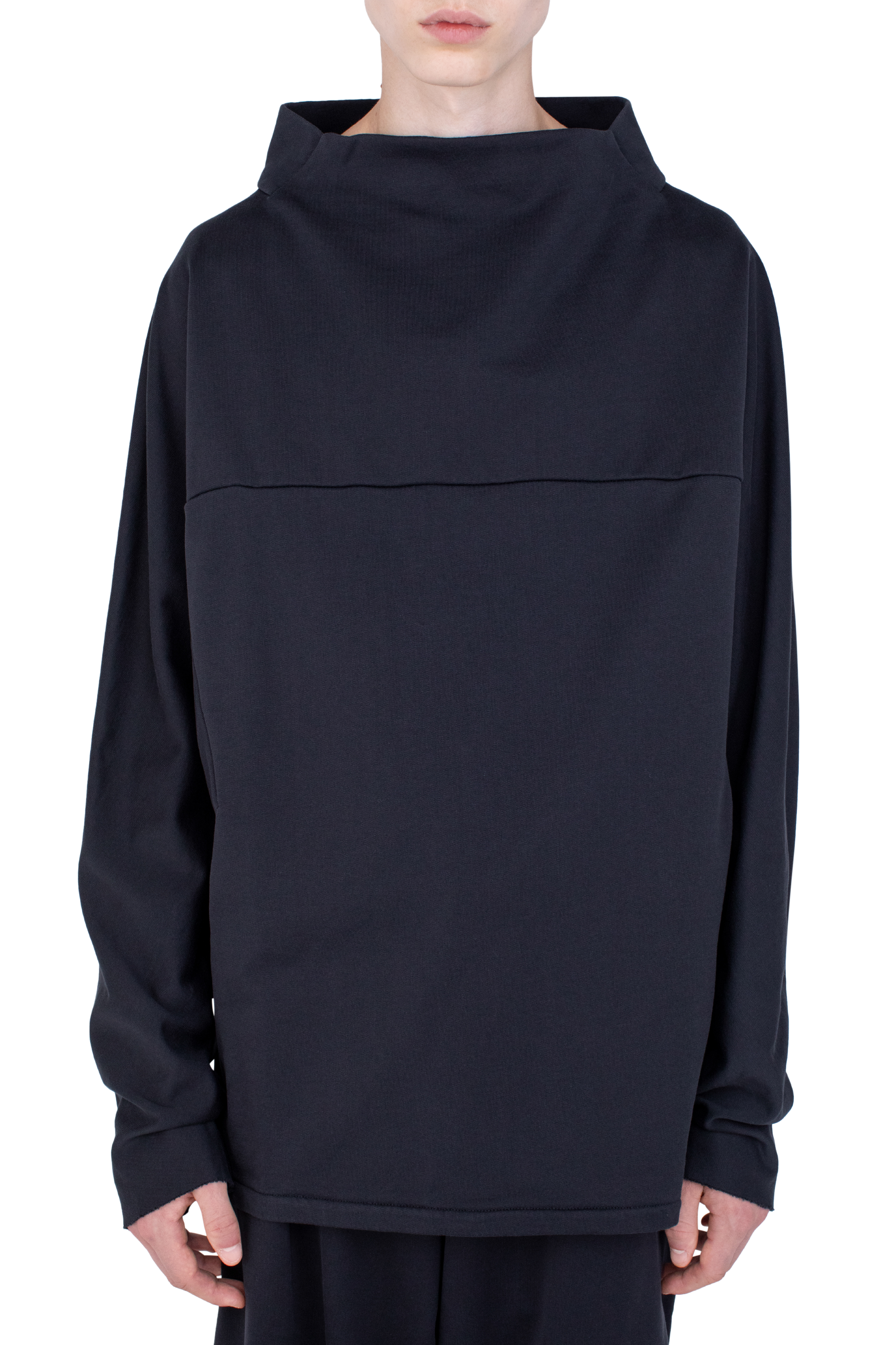 Kiko Kostadinov Tops VELEKA Pullover pull Charcoal coton biologique