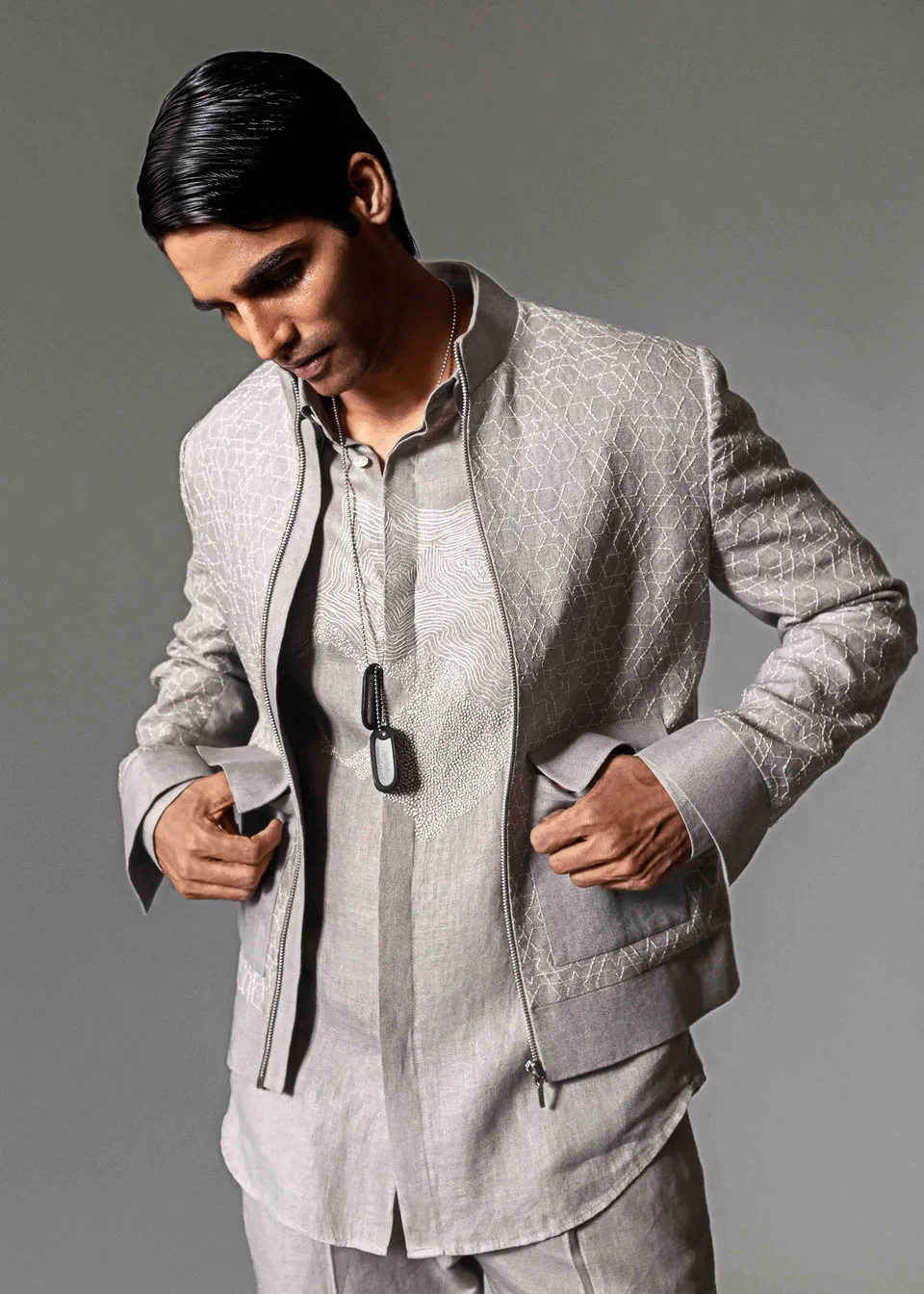 COUNTRYMADE Jackets Star lattice Jacket, veste en lin brodée