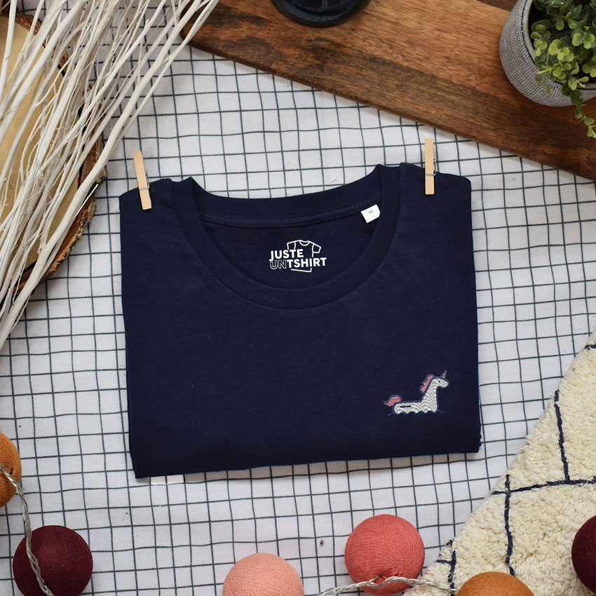 Juste Un T-shirt T-shirts Brodés Bouée Licorne t-shirt brodé