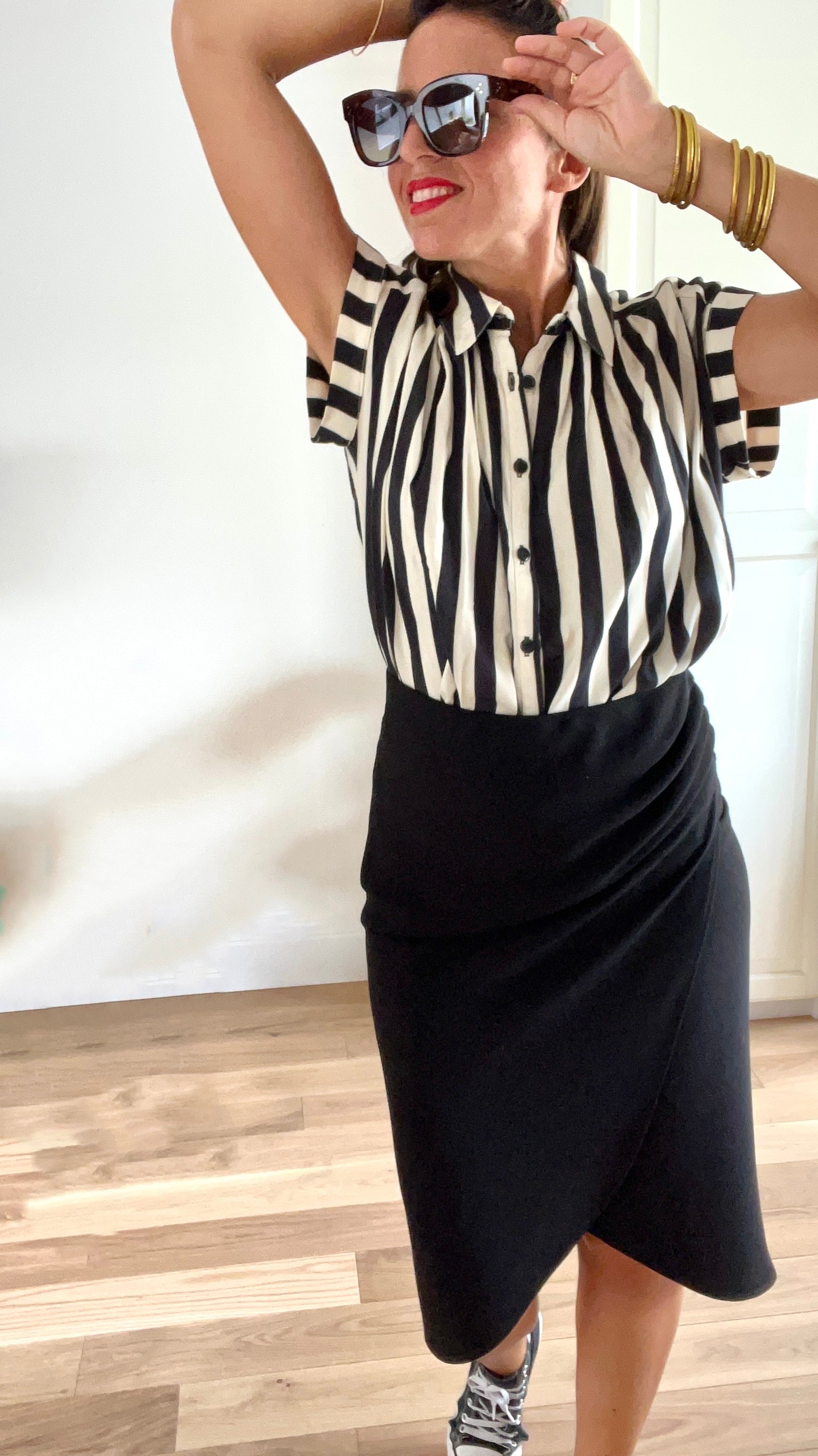 PANTRUCHE Jupes Jupe MONROE noir jupe midi portefeuille
