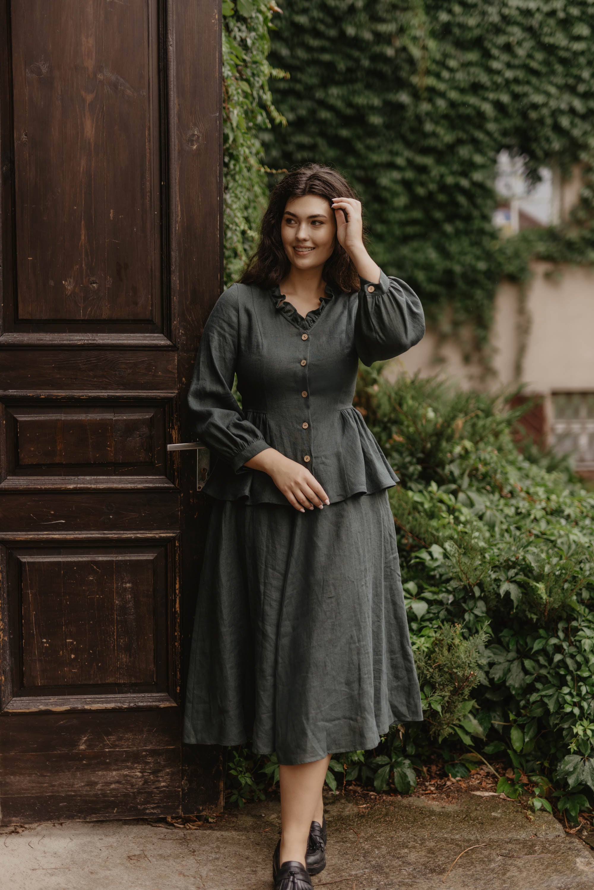 Laumė linen Linen Jackets Victoria veste en lin prune S vintage