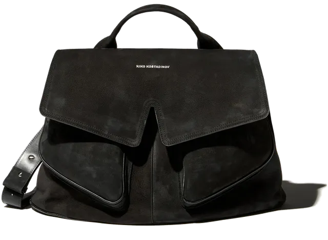 Kiko Kostadinov Bags MEZULARI Bag sac besace noir en nubuck de bovin