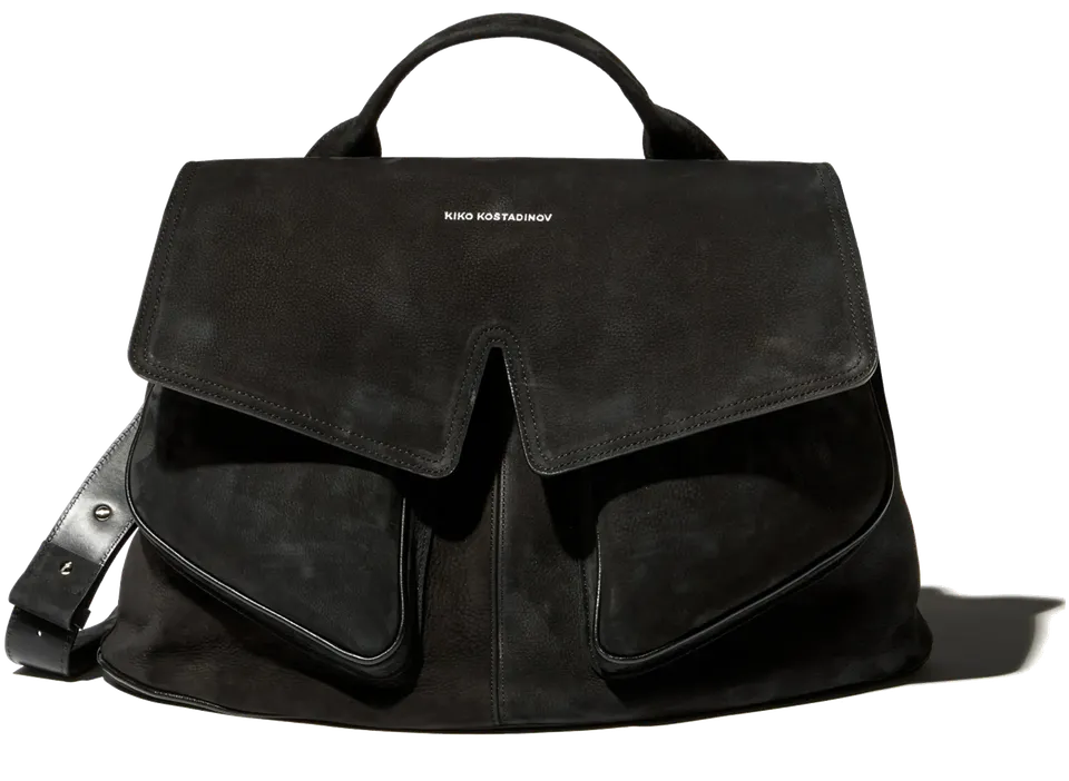 Kiko Kostadinov Bags MEZULARI Bag sac besace noir en nubuck de bovin